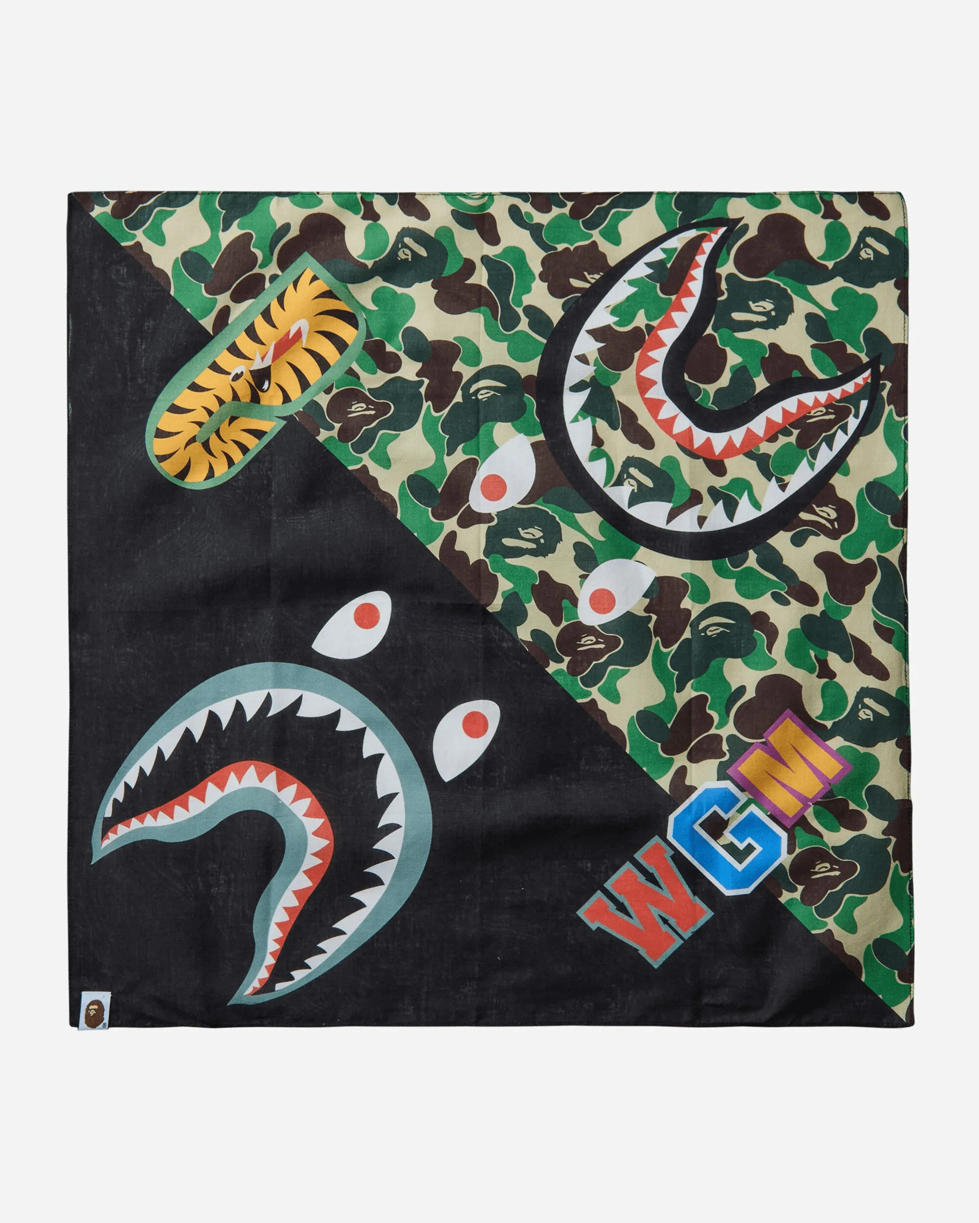 ABC Shark Bandana Green