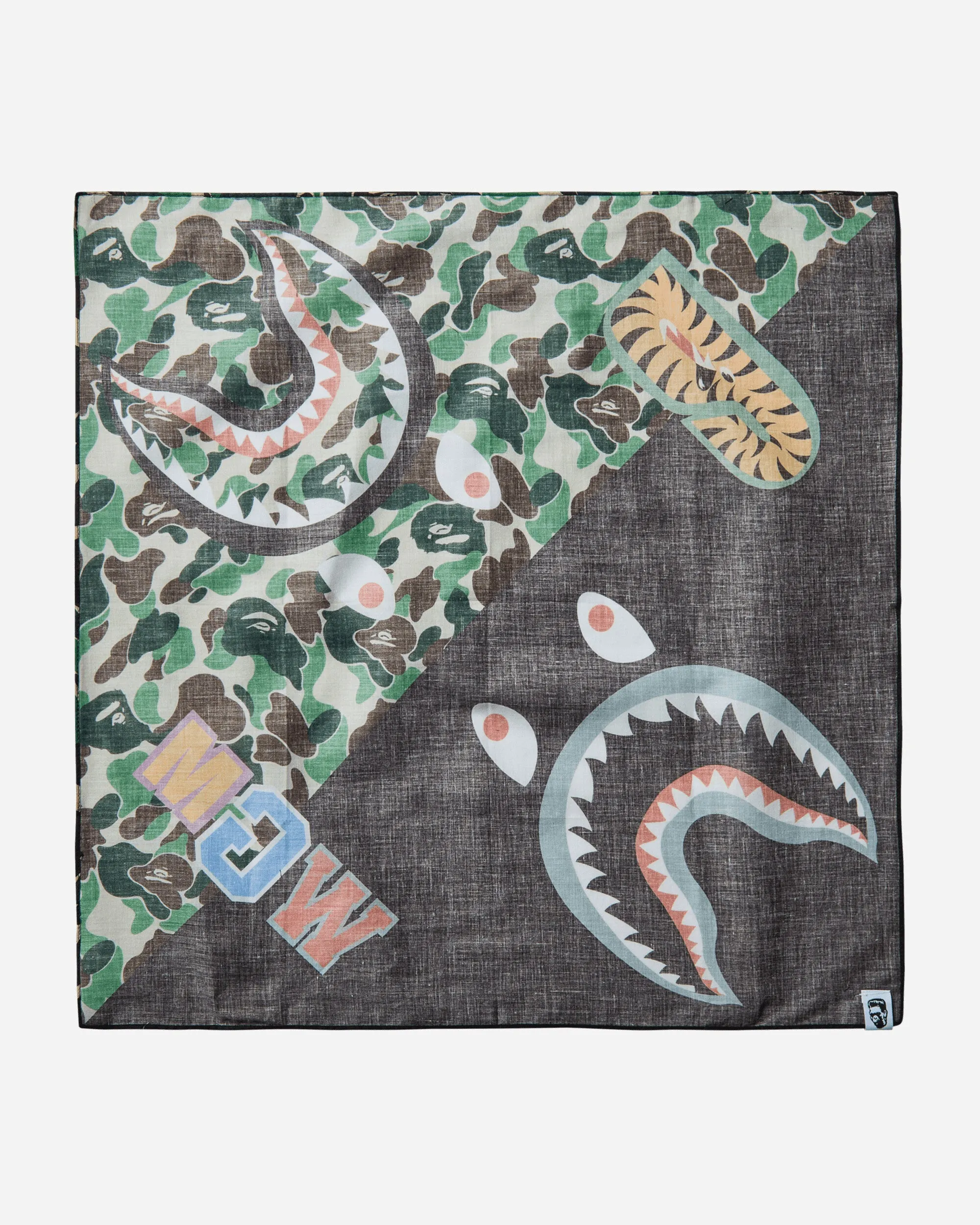 ABC Shark Bandana Green