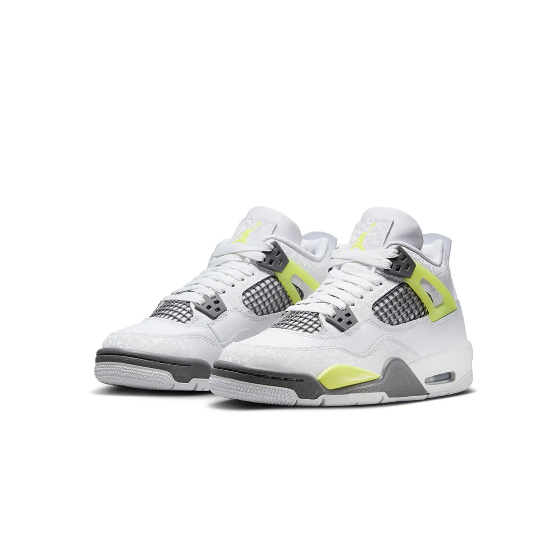 AIR JORDAN 4 RETRO (GS) WHITE/LIGHT LEMON TWIST