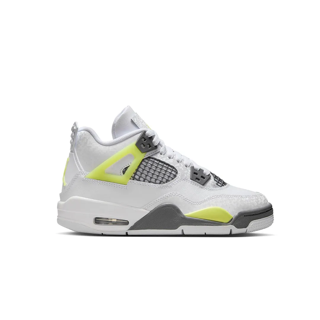 AIR JORDAN 4 RETRO (GS) WHITE/LIGHT LEMON TWIST