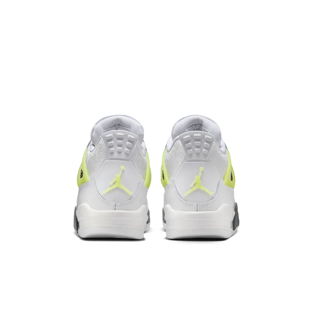 AIR JORDAN 4 RETRO (GS) WHITE/LIGHT LEMON TWIST