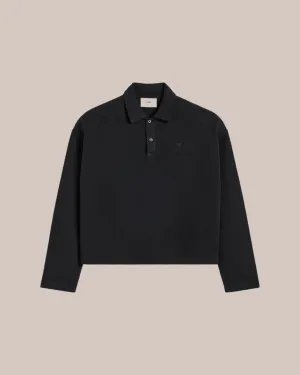 AMI Paris Ami De Coeur Long-Sleeved Polo Shirt in Two Colors