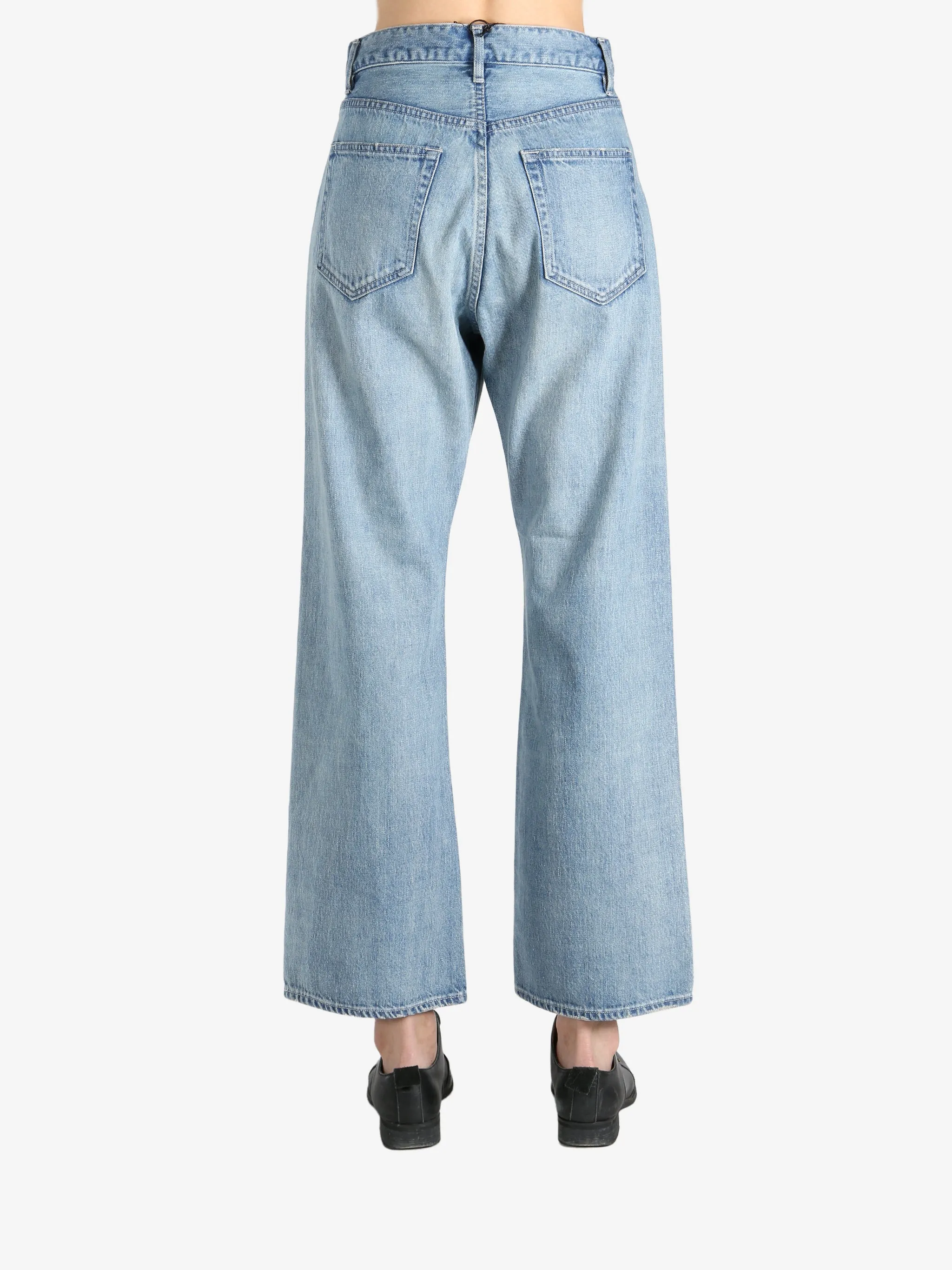 AURALEE - Women Selvedge Faded Light Denim Pants