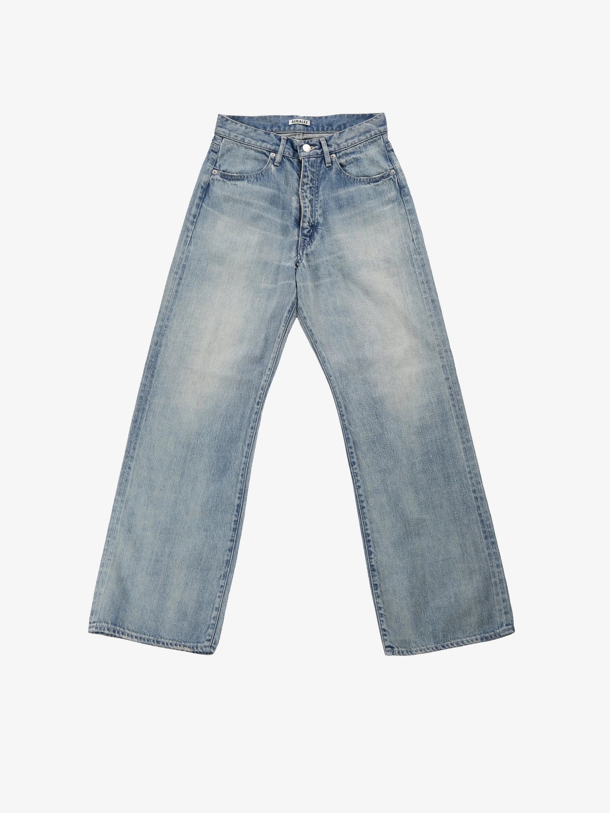 AURALEE - Women Selvedge Faded Light Denim Pants