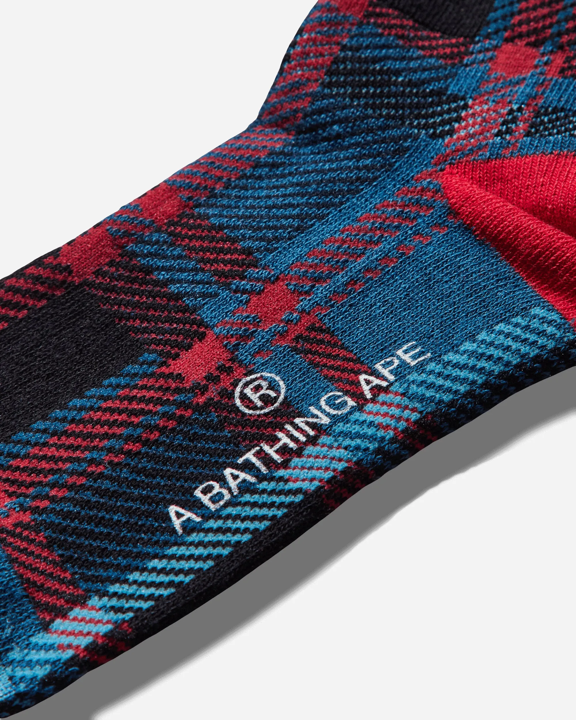 Bape Check Socks Navy