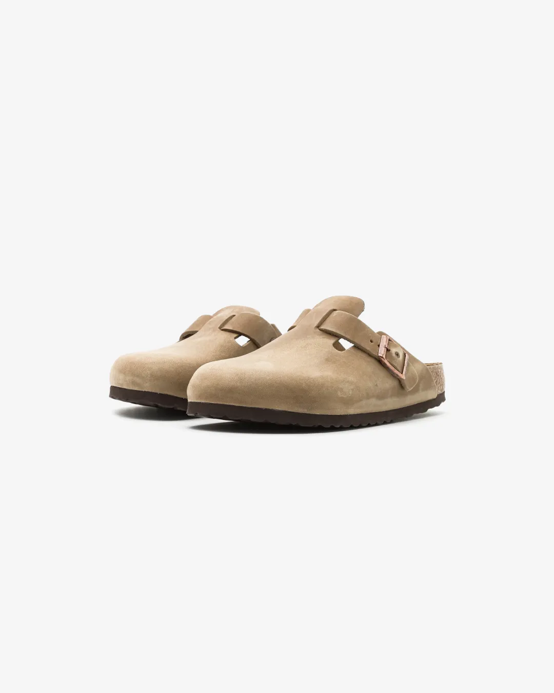 Birkenstock Boston Leather Brown Slippers