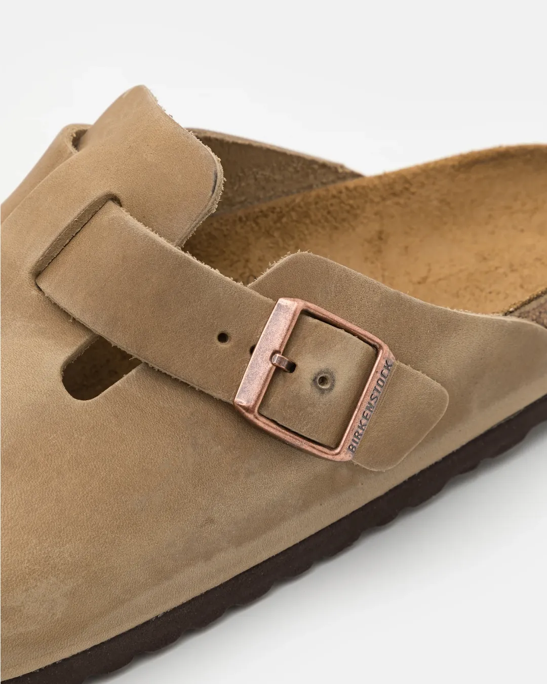 Birkenstock Boston Leather Brown Slippers