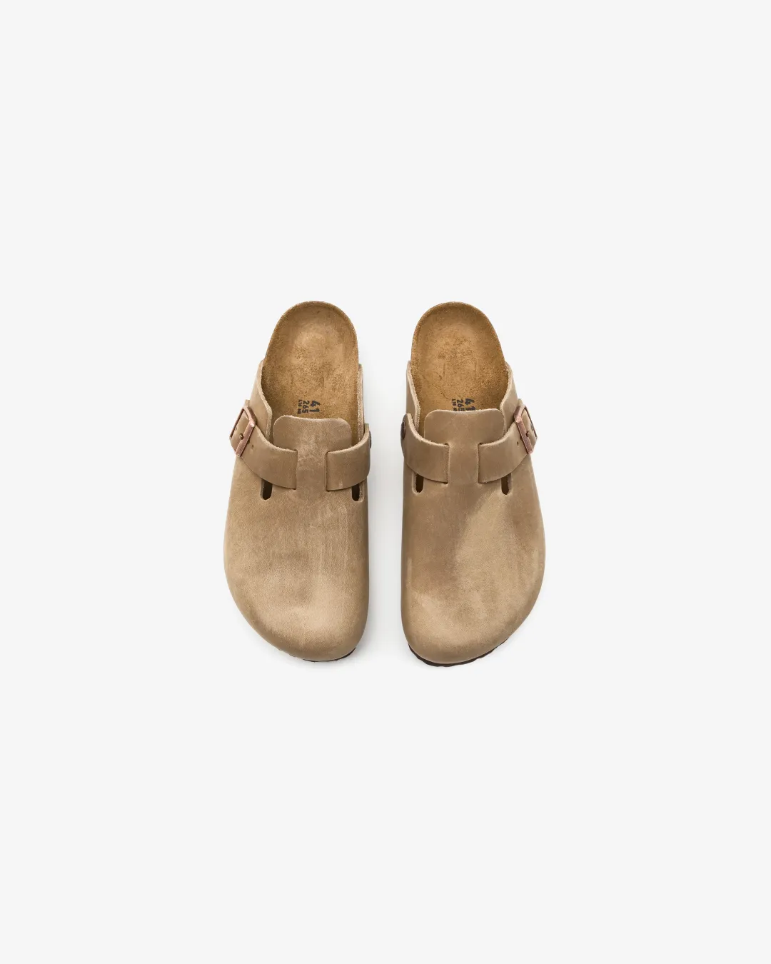 Birkenstock Boston Leather Brown Slippers