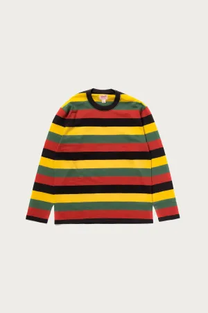 Buco Stripe Tee L/S - Black/Yellow/Green/Red