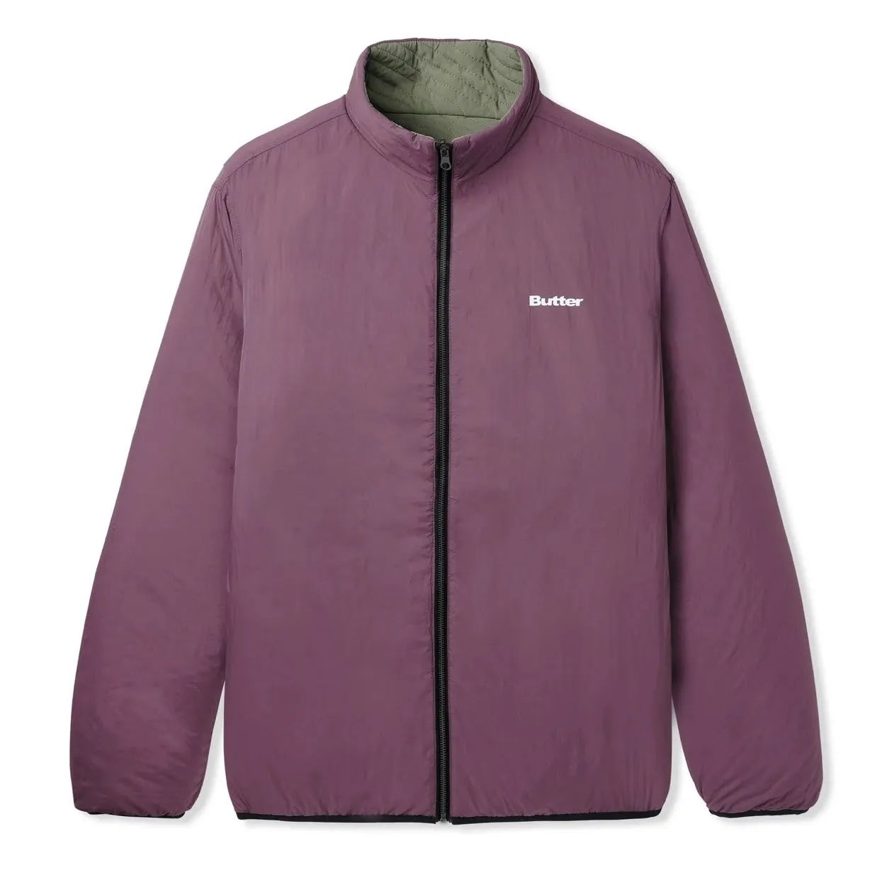 Butter Goods Reversible Jacket // Army / Berry