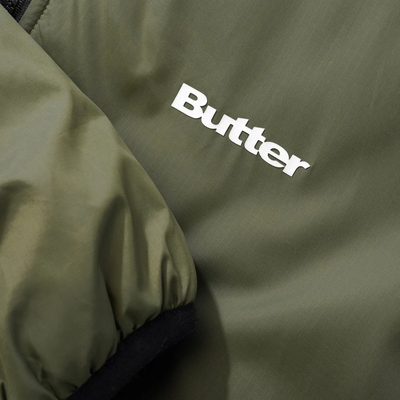 Butter Goods Reversible Plaid Puffer Jacket // Navy/Alpine