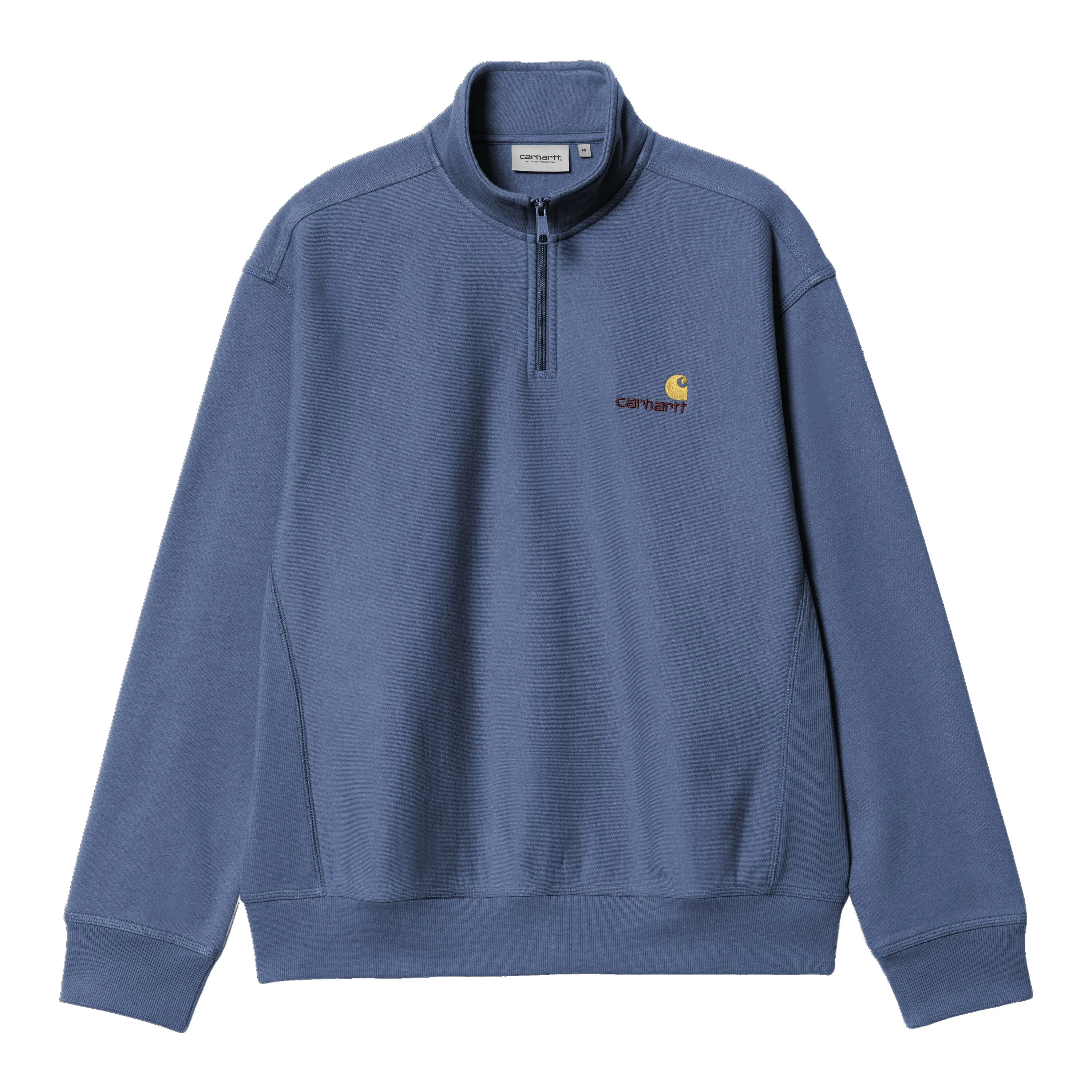 CARHARTT WIP HALF ZIP AMERICAN SCRIPT SWEAT | SUDADERA CON MEDIA CREMALLERA Y CUELLO ALTO