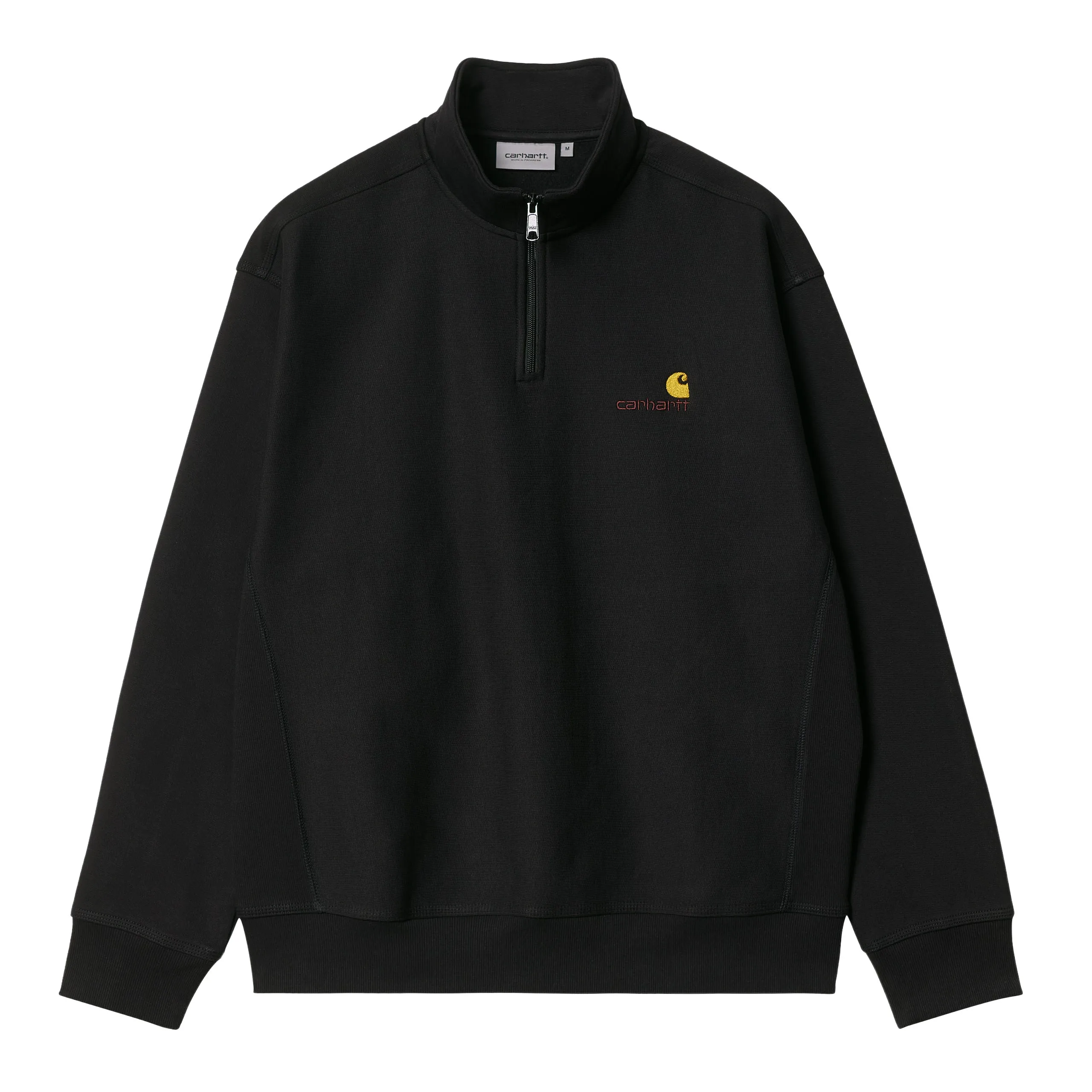 CARHARTT WIP HALF ZIP AMERICAN SCRIPT SWEAT | SUDADERA CON MEDIA CREMALLERA Y CUELLO ALTO