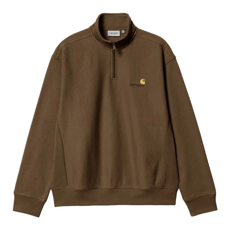 CARHARTT WIP HALF ZIP AMERICAN SCRIPT SWEAT | SUDADERA CON MEDIA CREMALLERA Y CUELLO ALTO