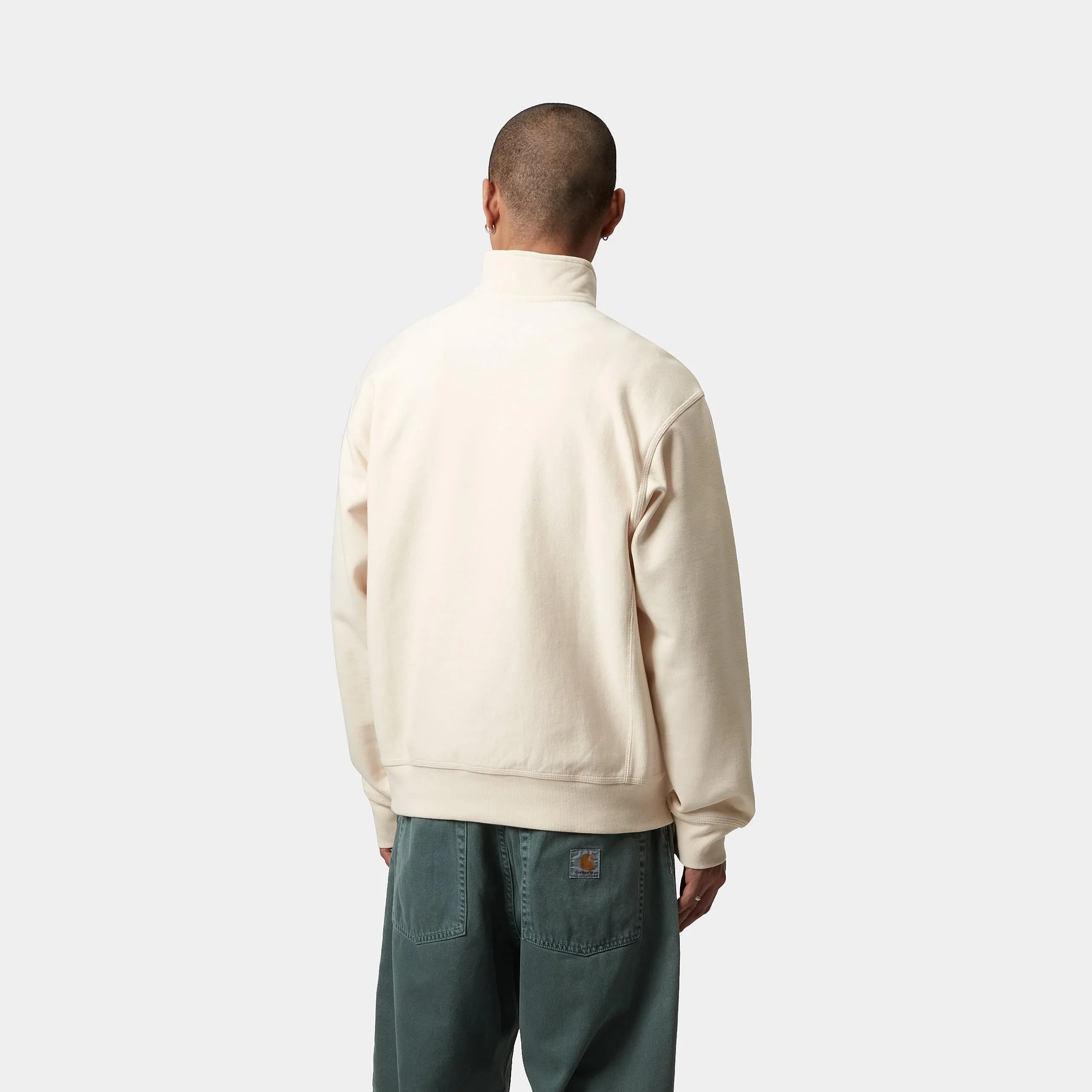 CARHARTT WIP HALF ZIP AMERICAN SCRIPT SWEAT | SUDADERA CON MEDIA CREMALLERA Y CUELLO ALTO