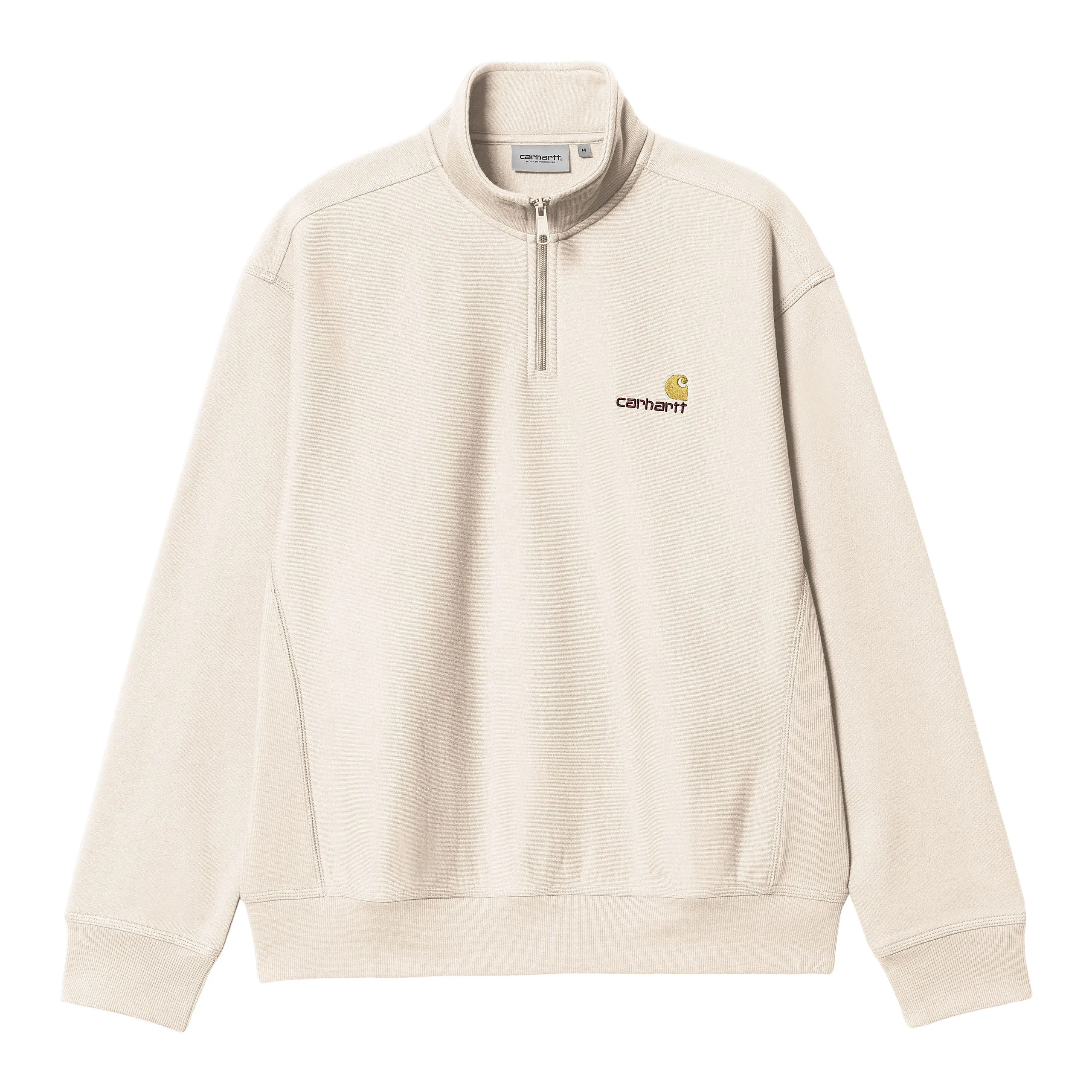 CARHARTT WIP HALF ZIP AMERICAN SCRIPT SWEAT | SUDADERA CON MEDIA CREMALLERA Y CUELLO ALTO
