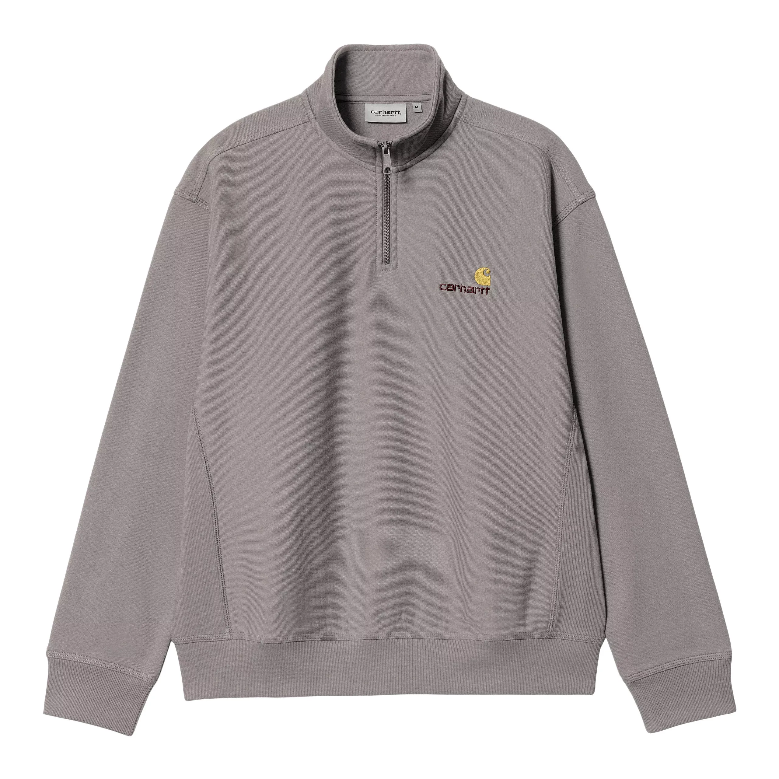 CARHARTT WIP HALF ZIP AMERICAN SCRIPT SWEAT | SUDADERA CON MEDIA CREMALLERA Y CUELLO ALTO