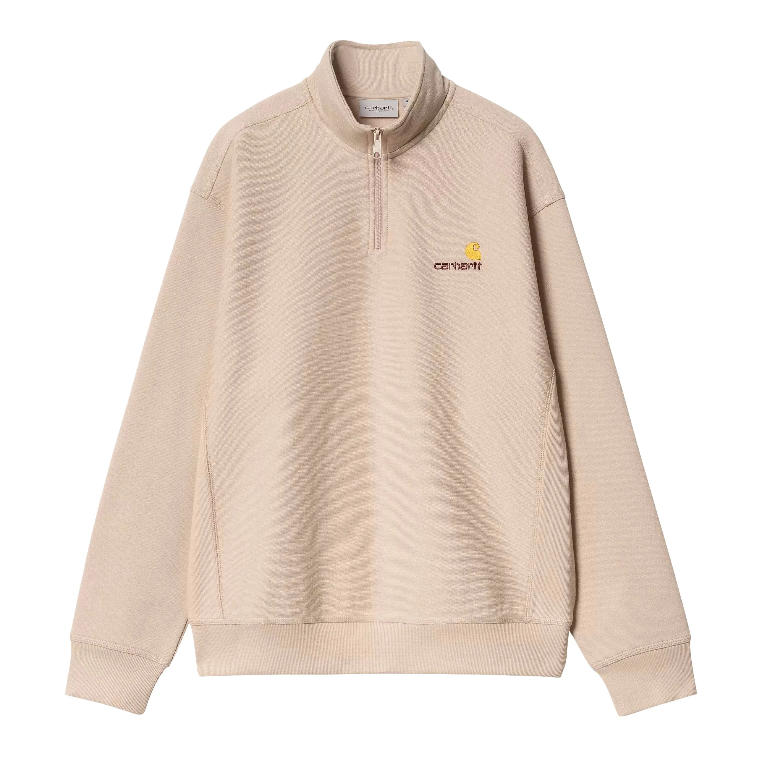 CARHARTT WIP HALF ZIP AMERICAN SCRIPT SWEAT | SUDADERA CON MEDIA CREMALLERA Y CUELLO ALTO
