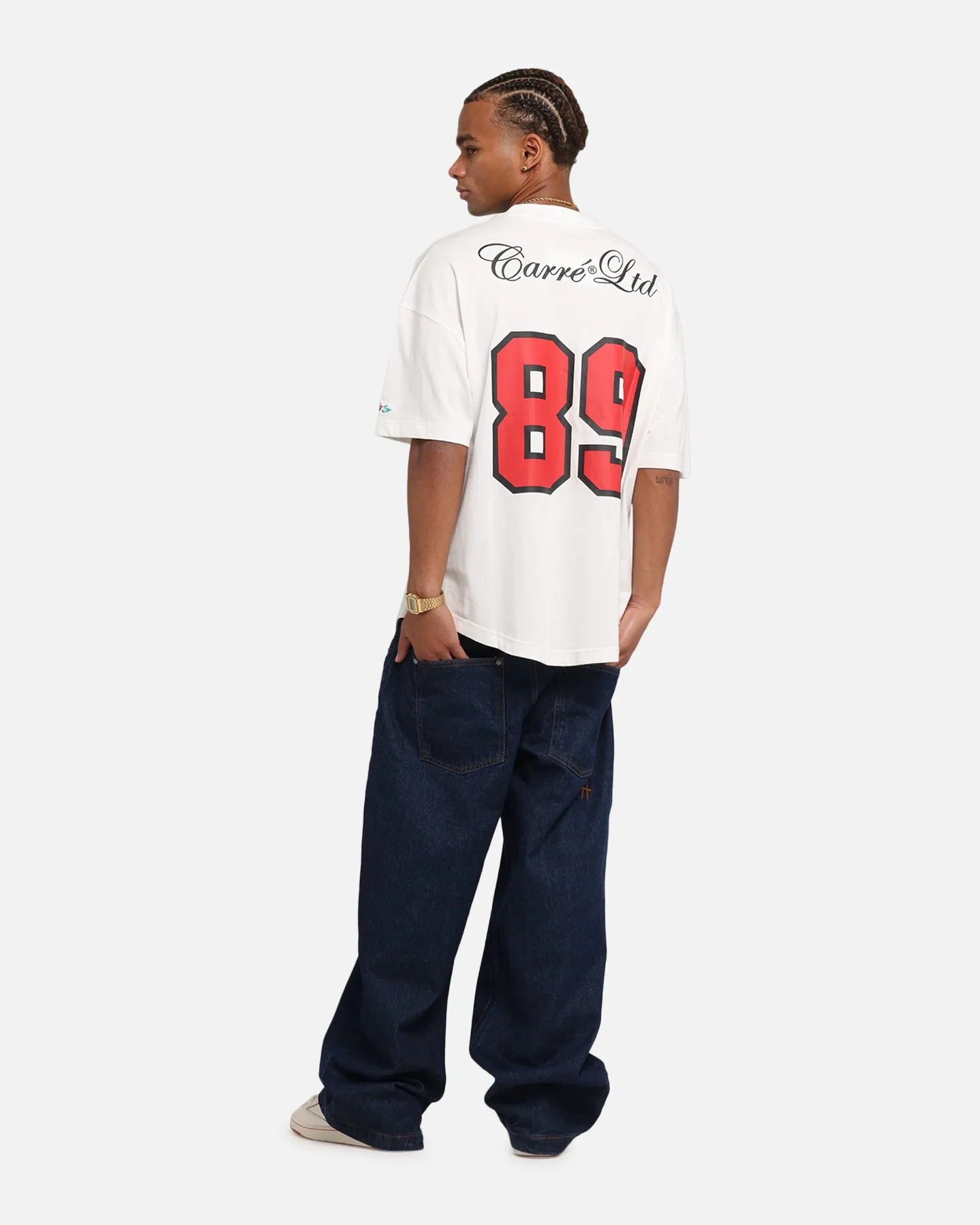 Carre Hitta Grid Iron T-Shirt Off White/Red
