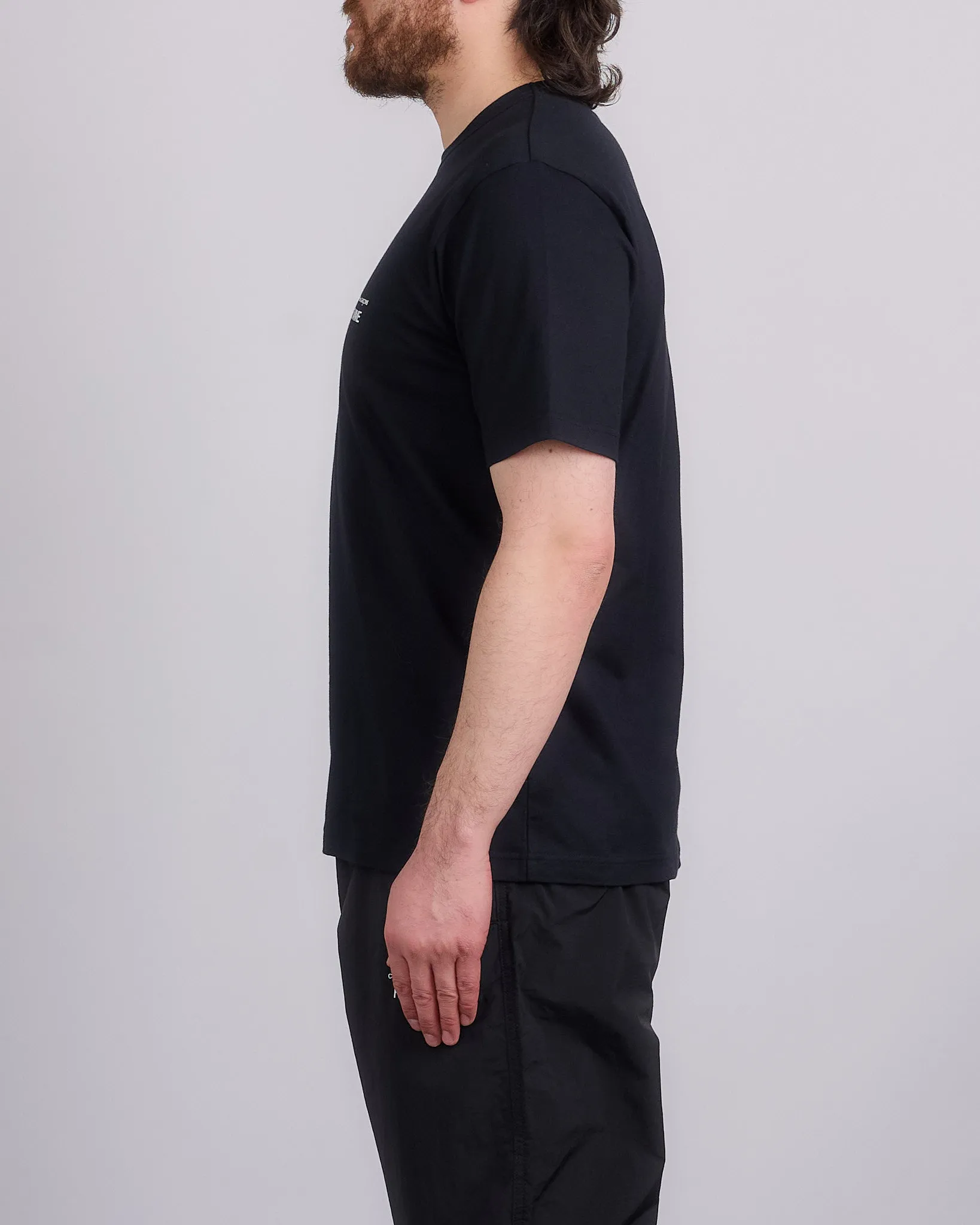 COMME des GARONS HOMME Cotton Jersey Chest Logo T-Shirt Black