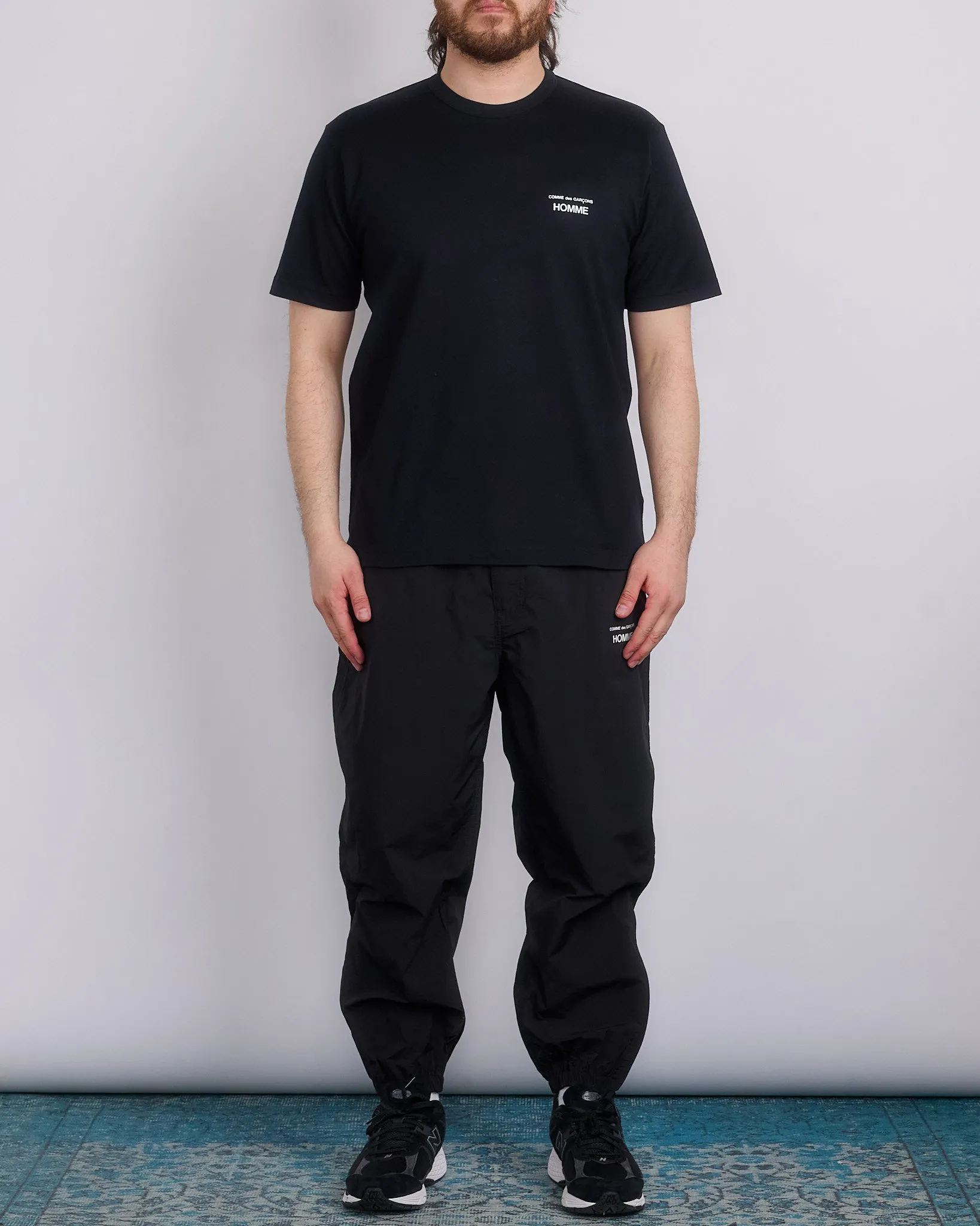 COMME des GARONS HOMME Cotton Jersey Chest Logo T-Shirt Black