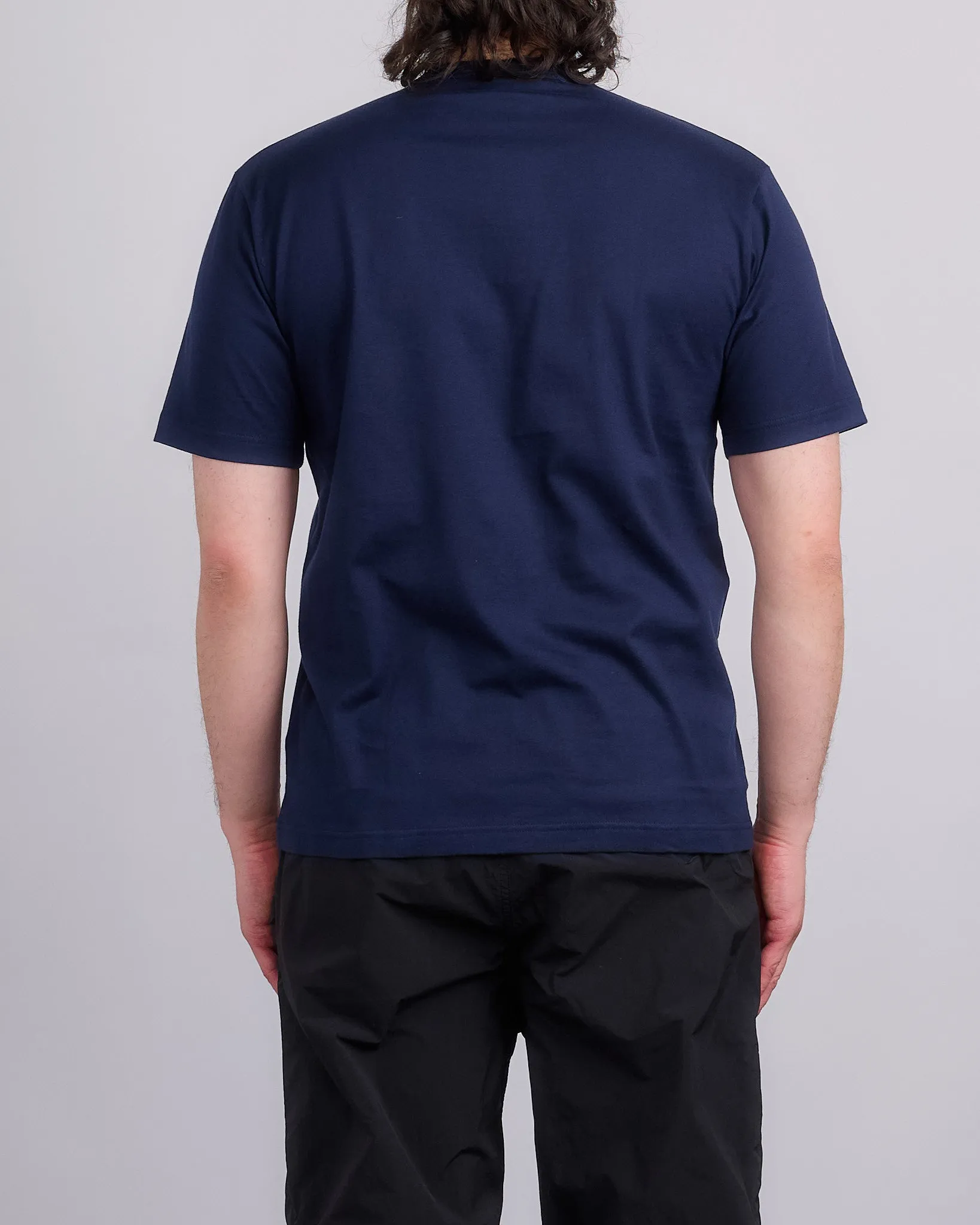 COMME des GARONS HOMME Cotton Jersey Chest Logo T-Shirt Navy