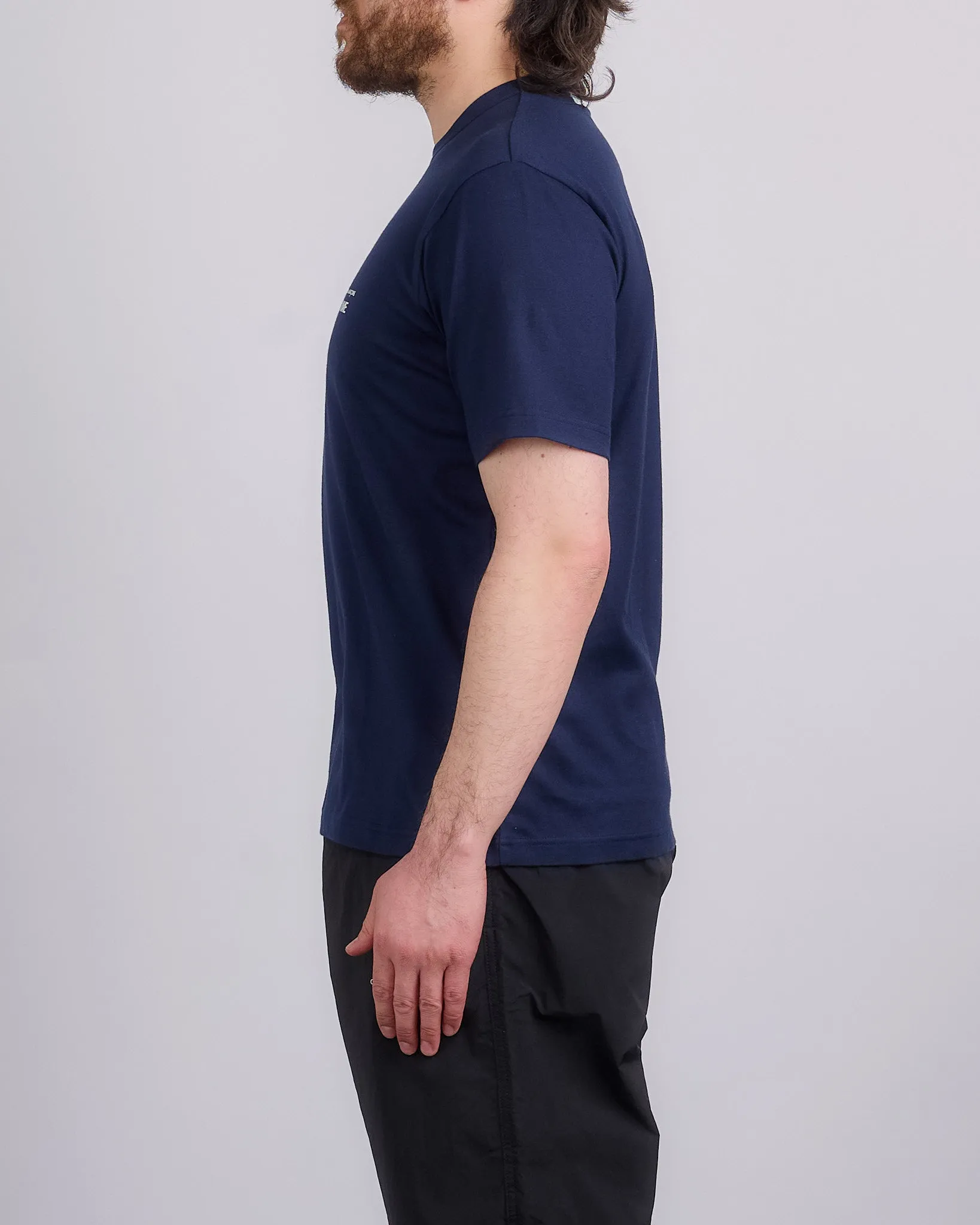 COMME des GARONS HOMME Cotton Jersey Chest Logo T-Shirt Navy