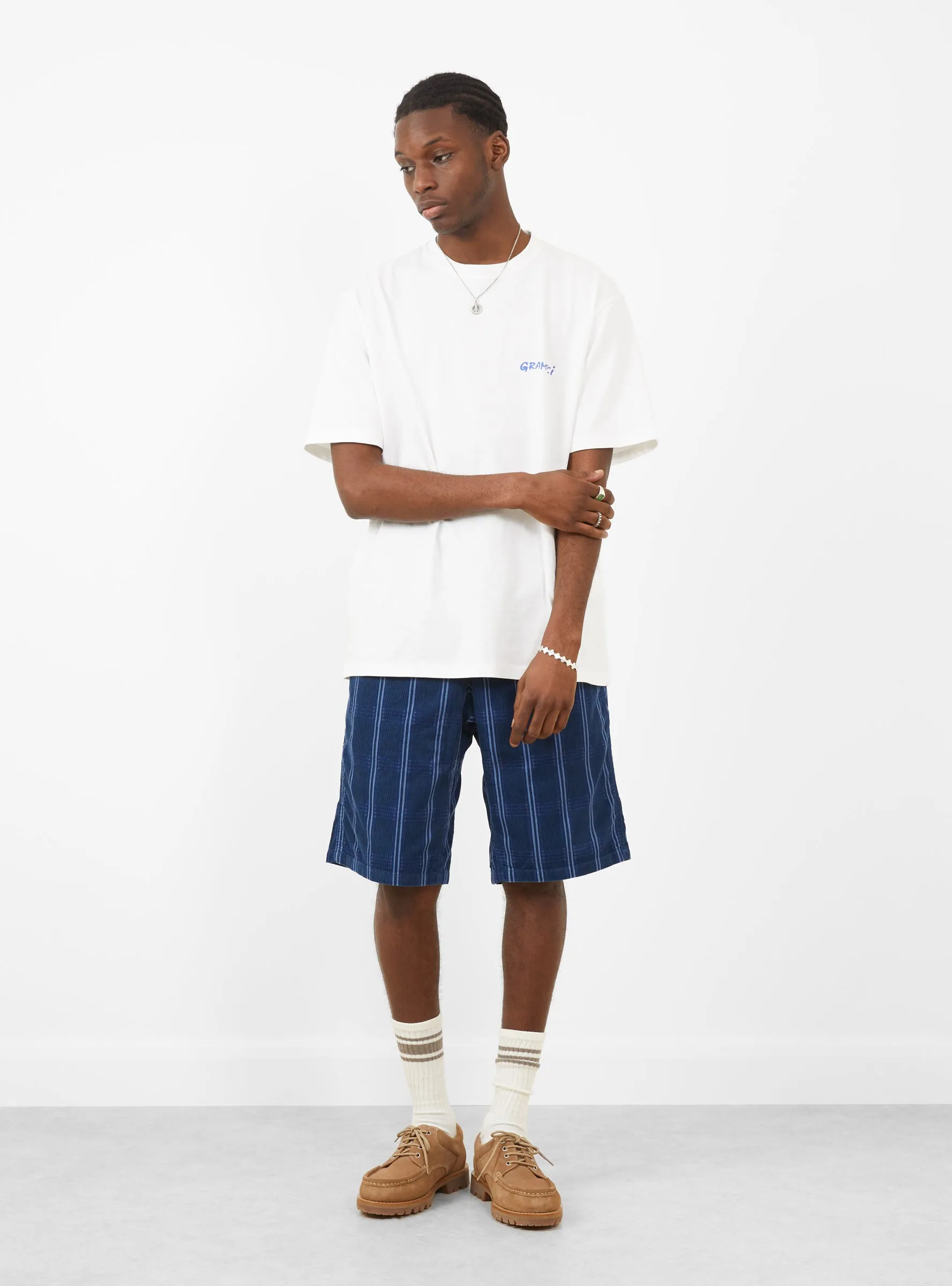 Corduroy Swell Short Navy Check