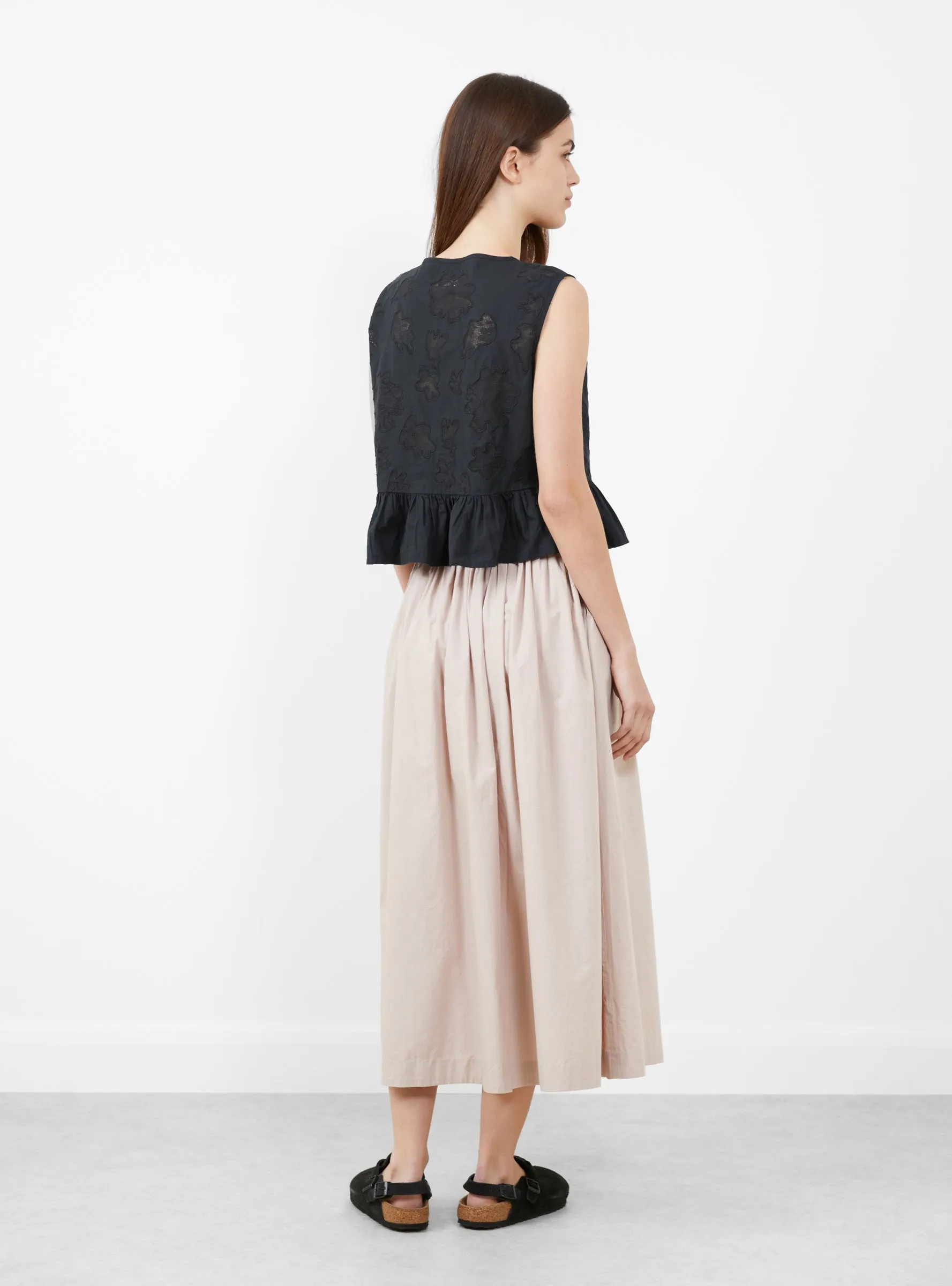 Dotty Embroidered Blouse Black