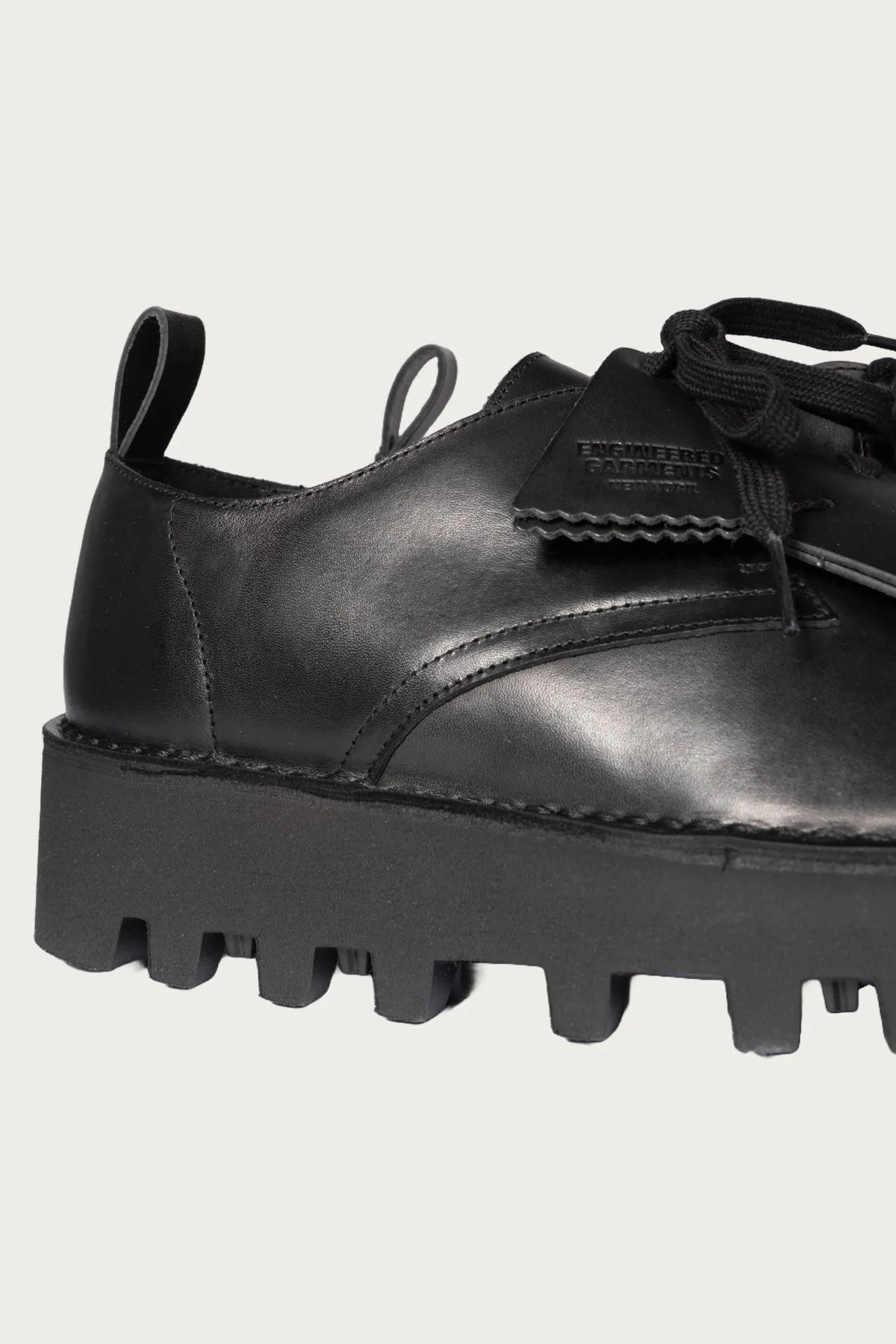 Engineered Garments x Clarks Desert Khan - Black Smooth