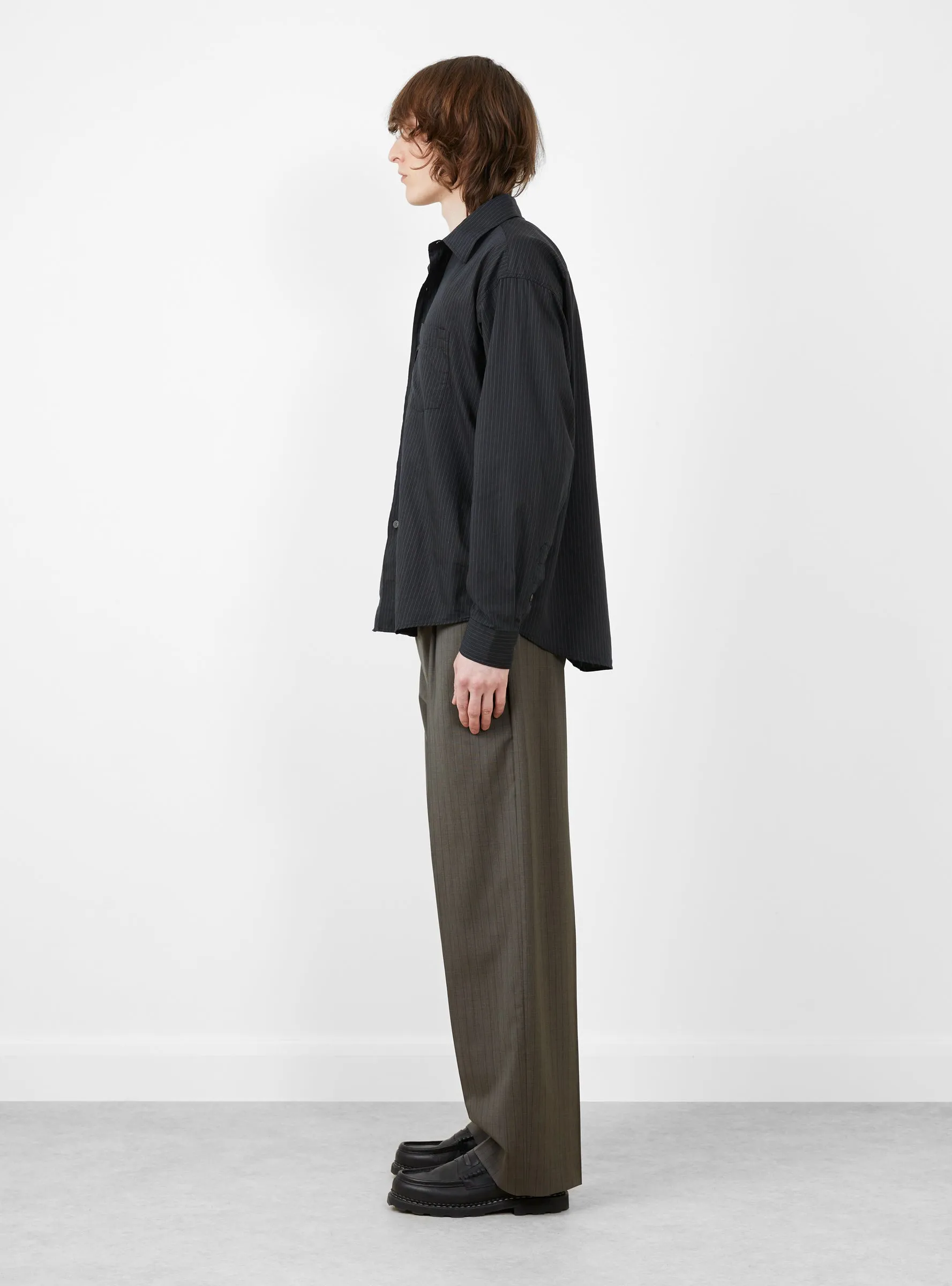 Executive Shirt Black Pinstripe