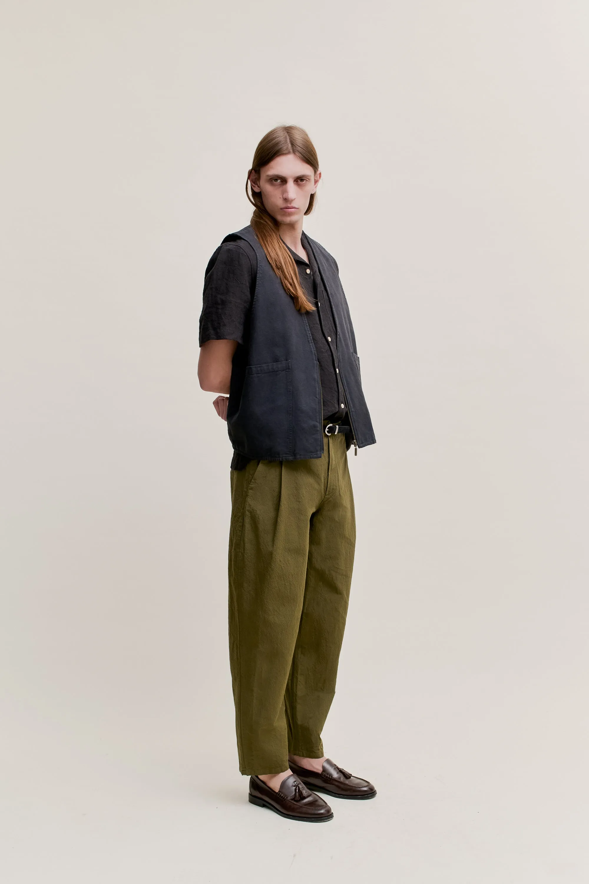 FOLDED WIDE TROUSERS