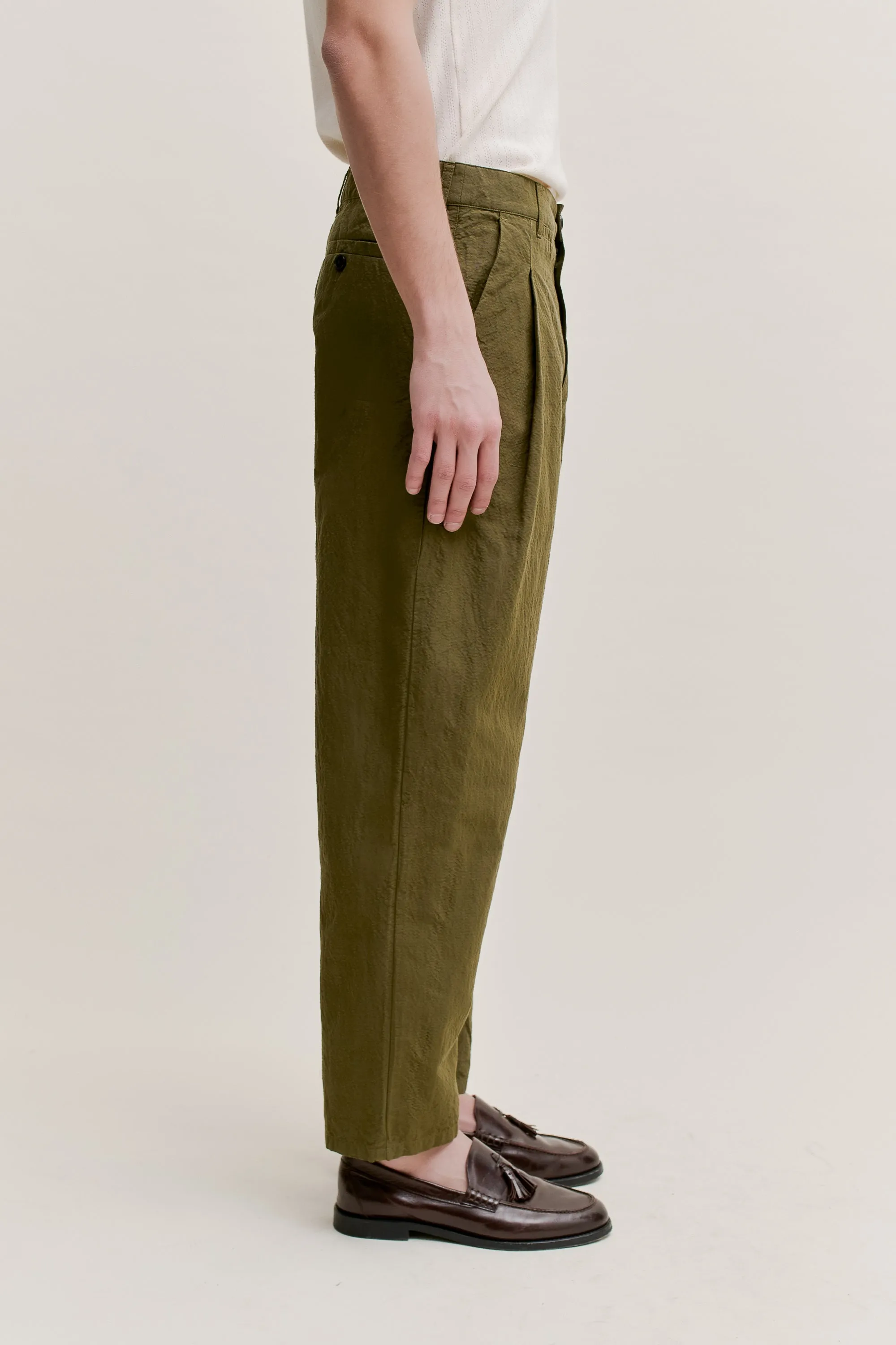 FOLDED WIDE TROUSERS