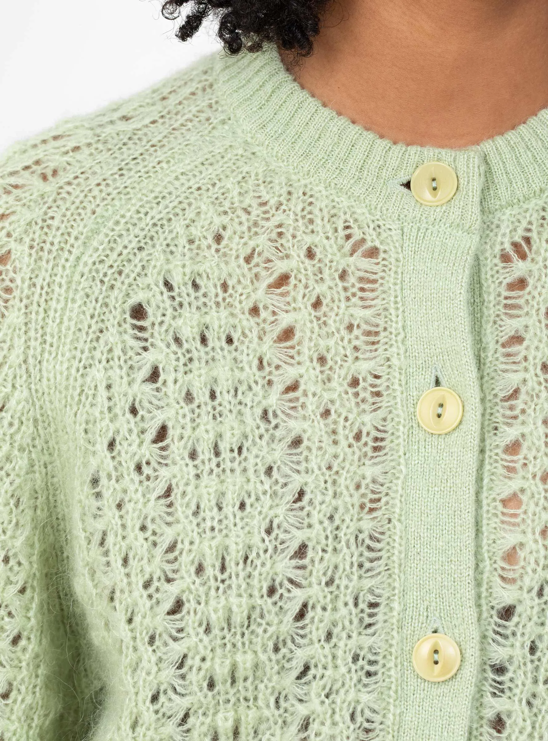 Foxtail Cardigan Lime