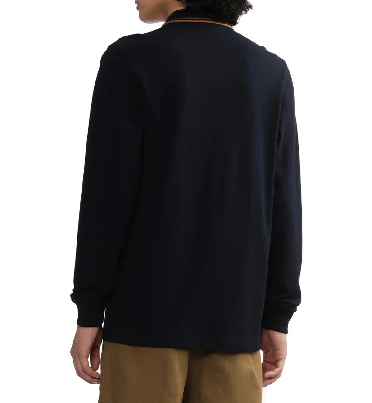 Fred Perry Bronze Twin Tipped Polo Sweatshirt (Navy)