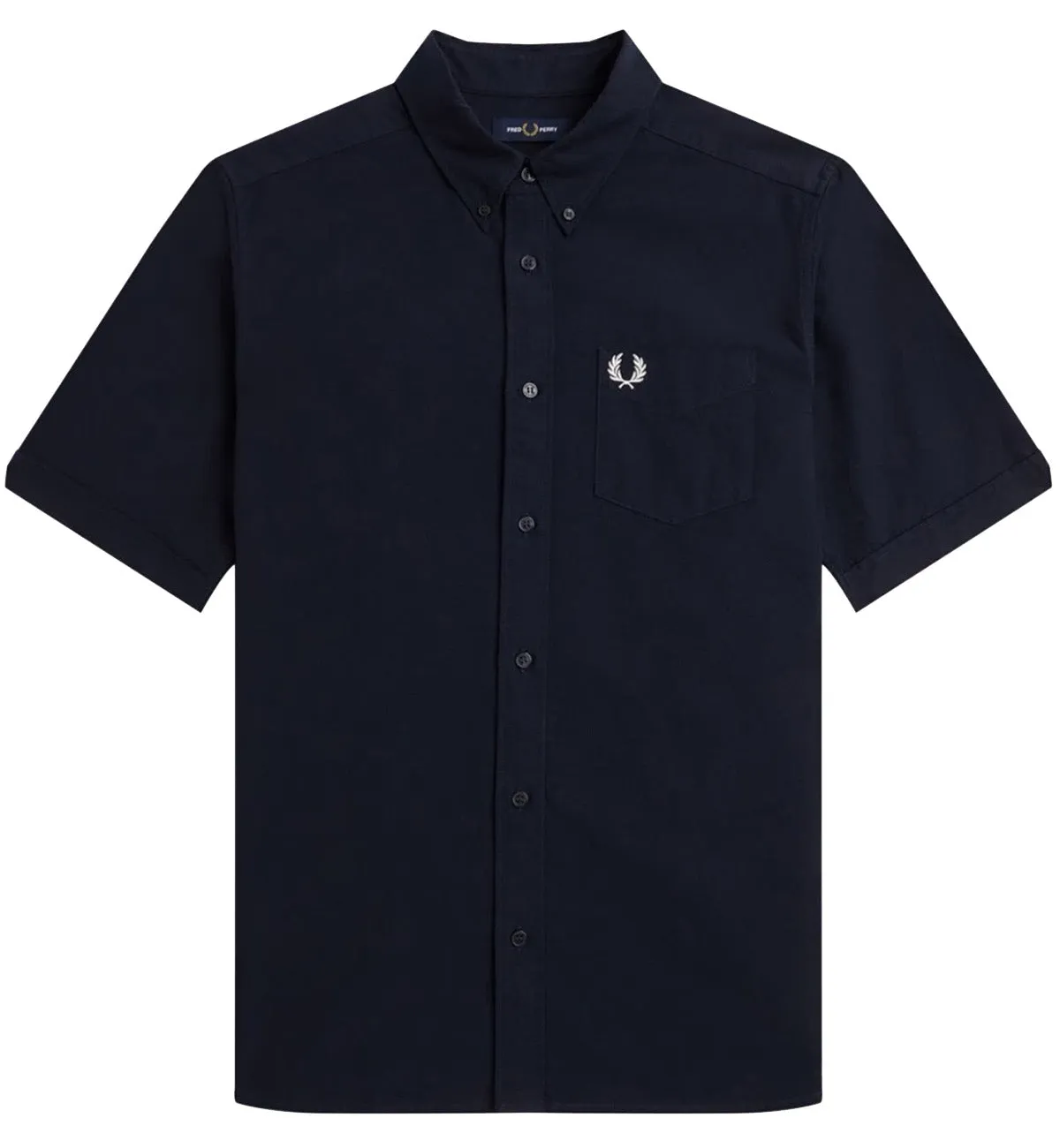 Fred Perry Short Sleeve Oxford Shirt (Navy)