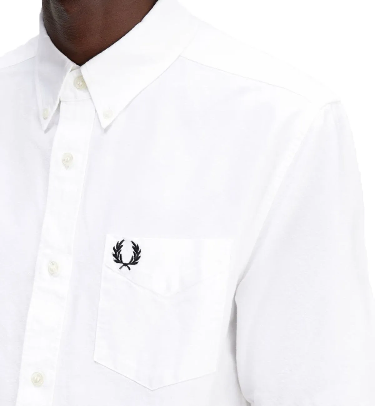 Fred Perry Short Sleeve Oxford Shirt (White)