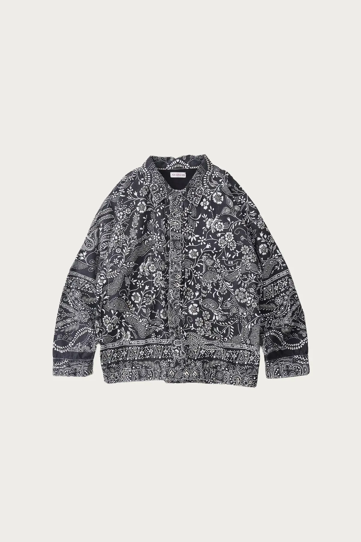 Gyan Bandana Trucker Jacket - Black