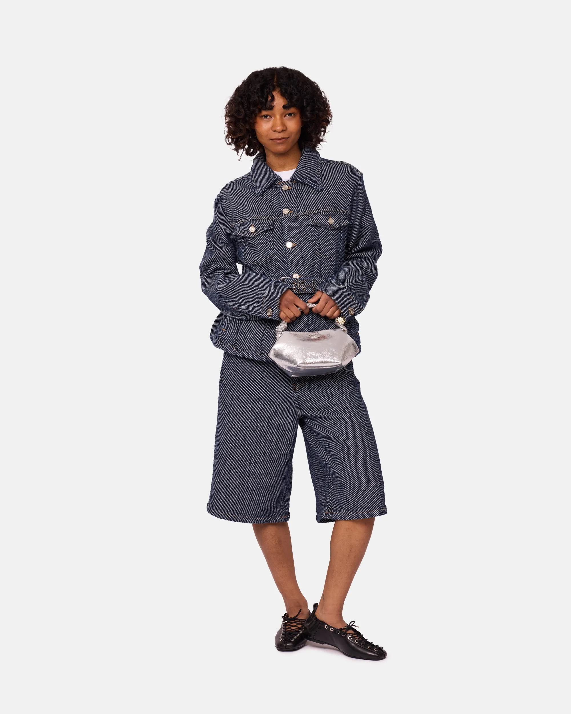 Heavy Twill Denim Short Jacket