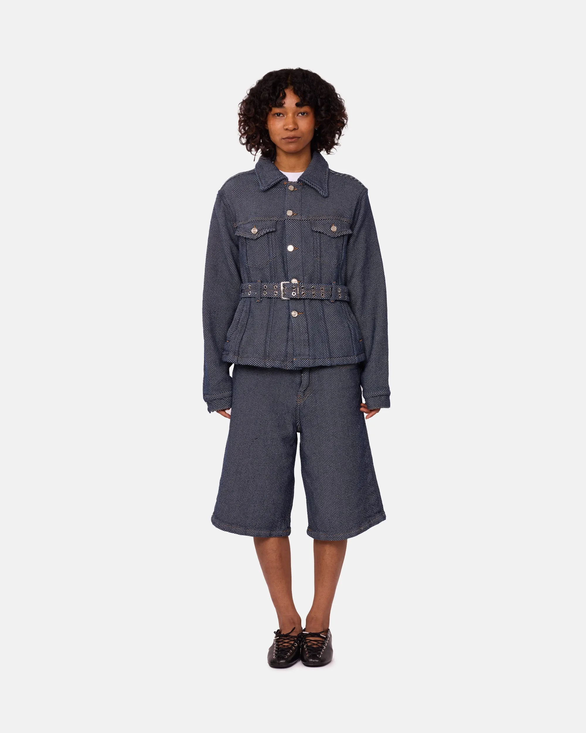 Heavy Twill Denim Short Jacket