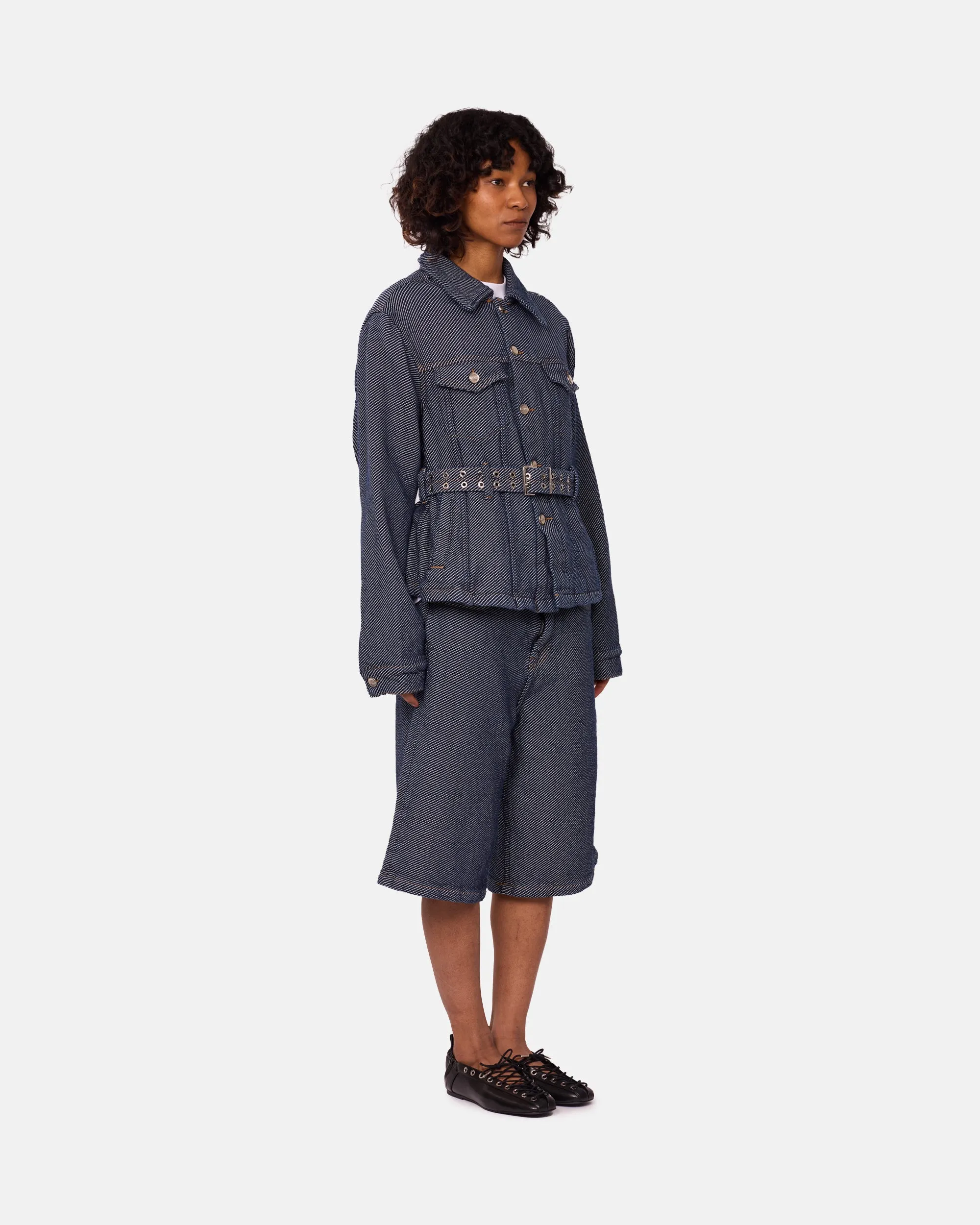 Heavy Twill Denim Short Jacket