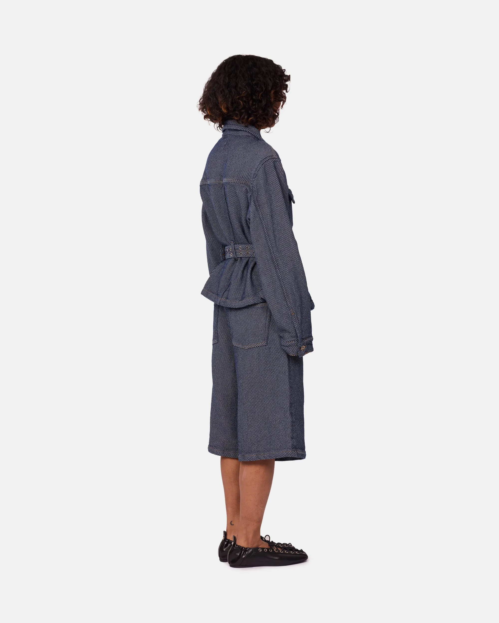 Heavy Twill Denim Short Jacket