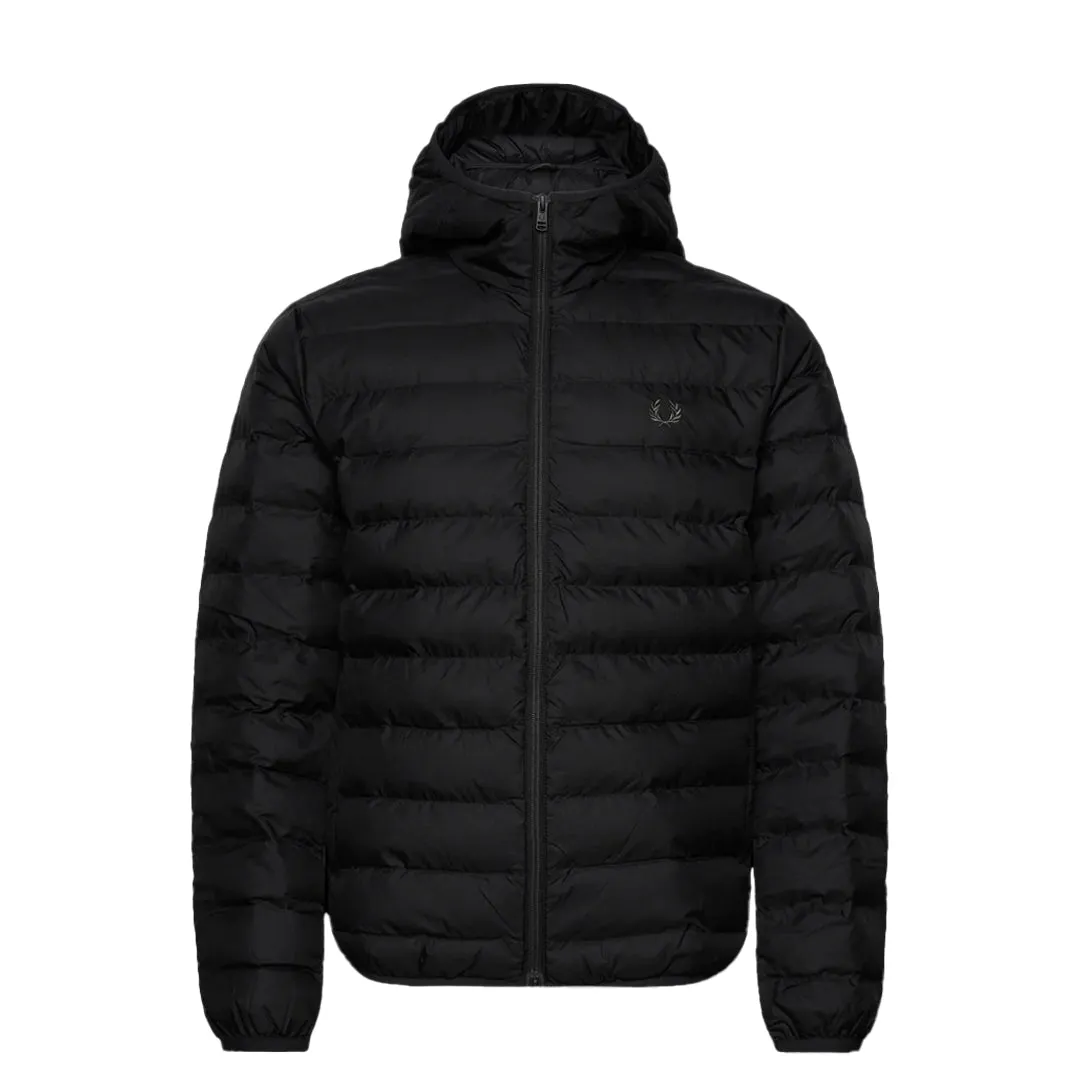 HOODED INSULATED JACKET GREEN LAUREL