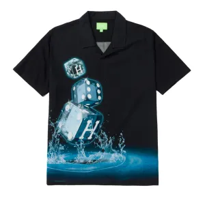 HUF DICE S/S WOVEN TOP // BLACK