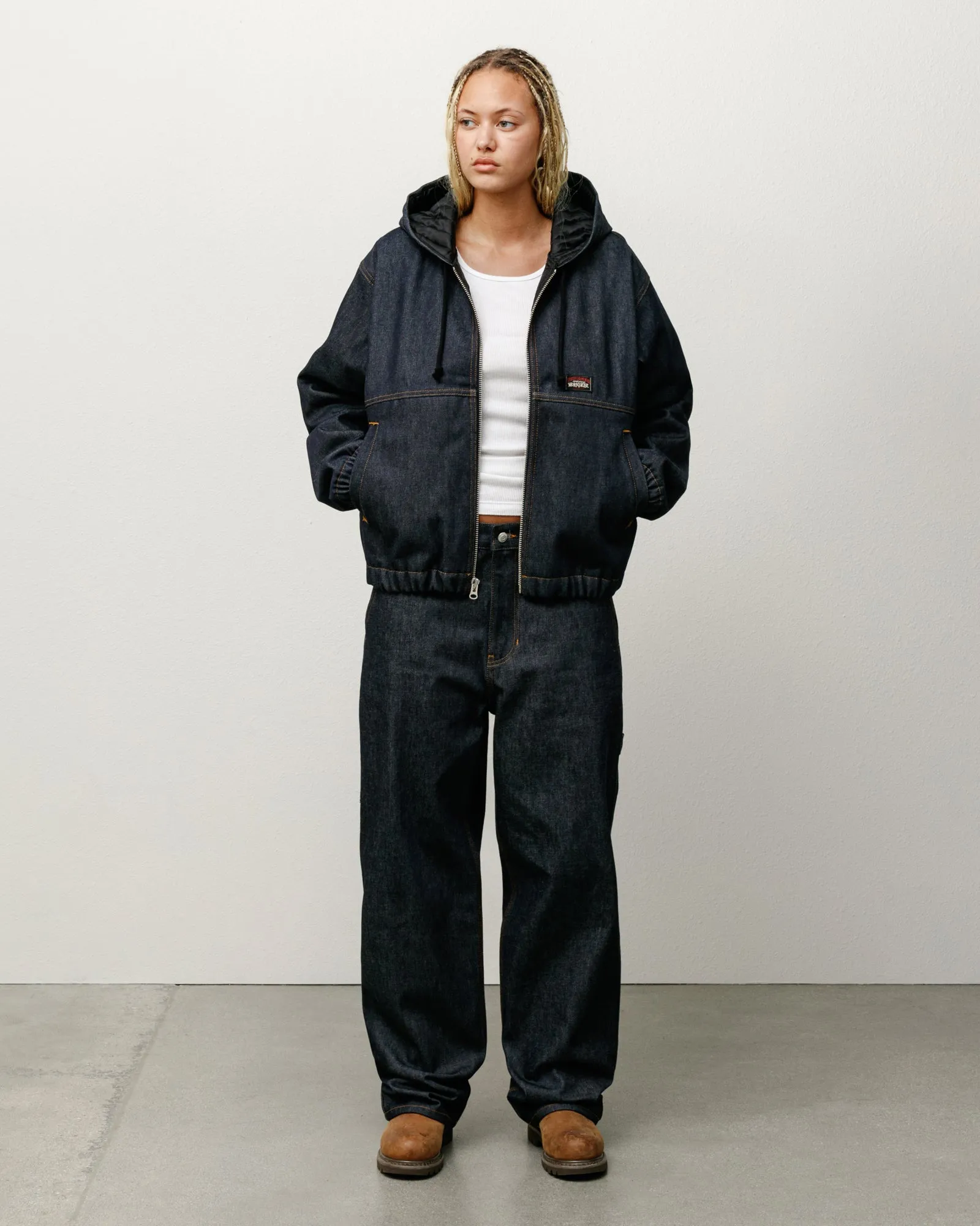 INSULATED WORK JACKET RAW DENIM