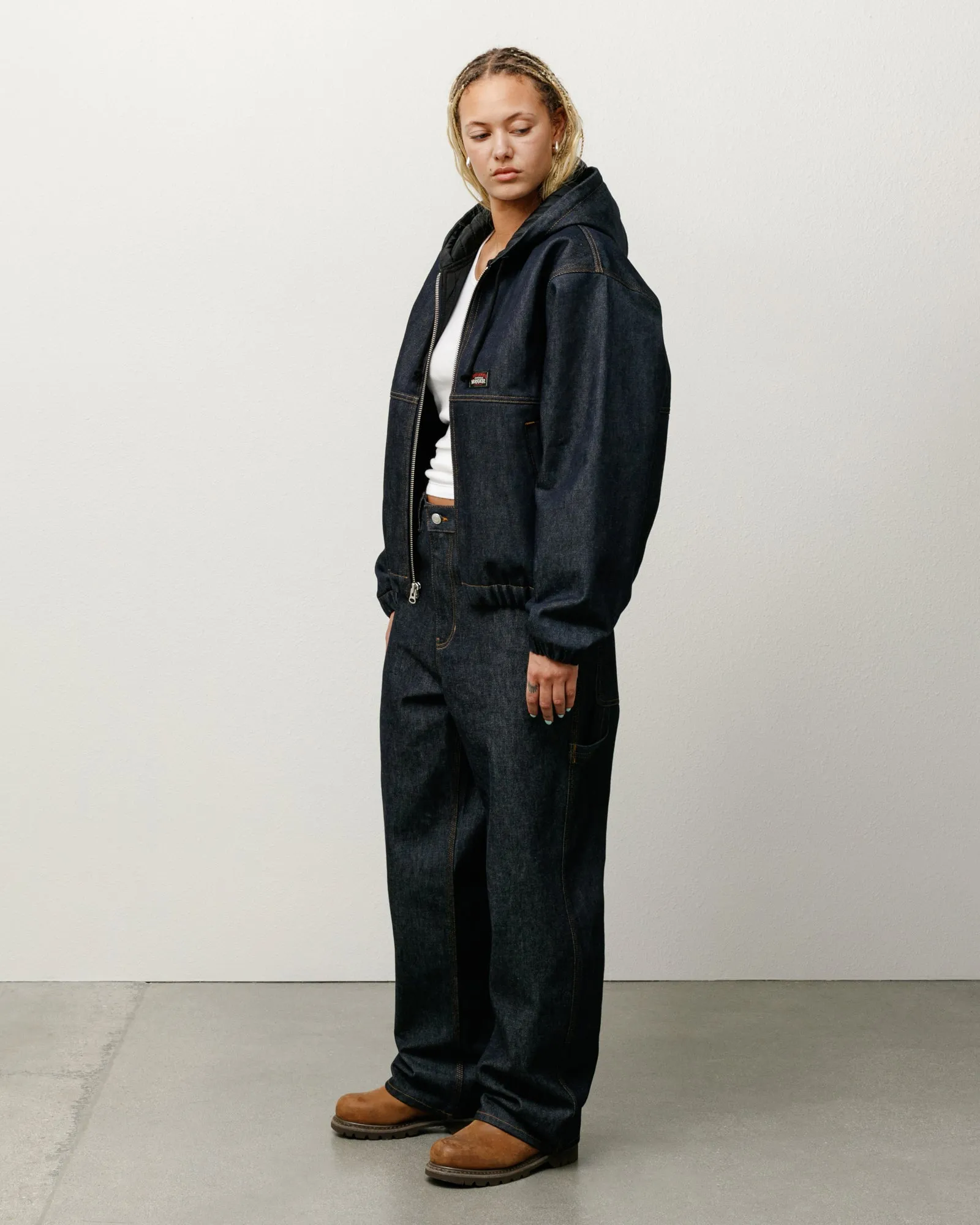 INSULATED WORK JACKET RAW DENIM