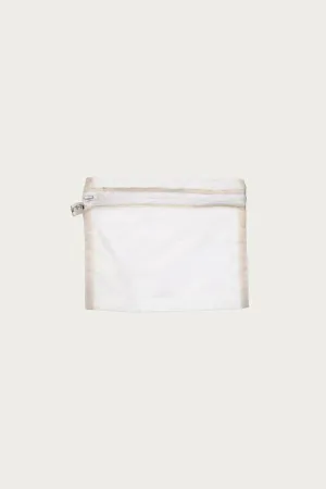 Large Vintage Parachute Light Pouch - White