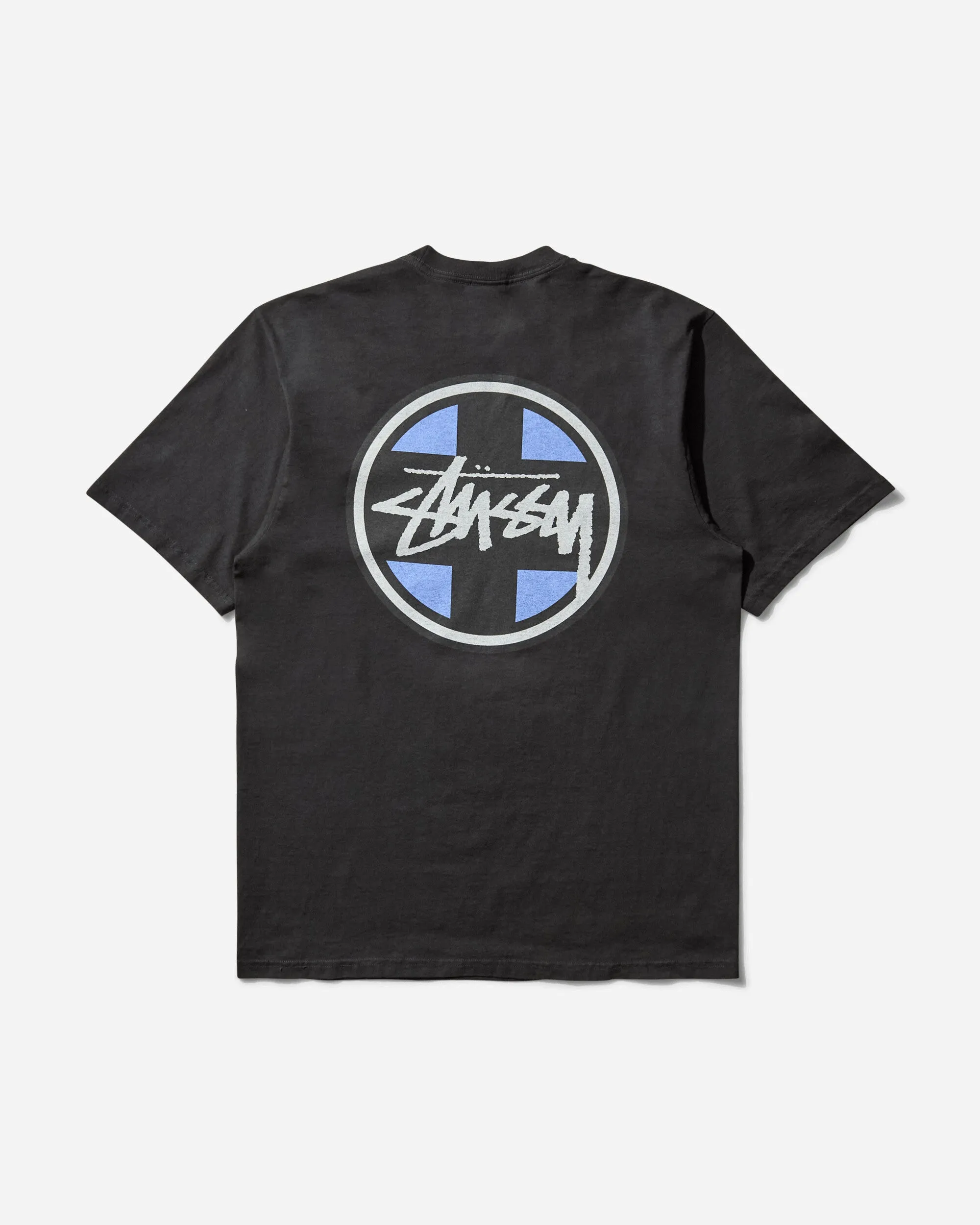 Men's Cross Dot Pigment Dyed T-Shirt Black