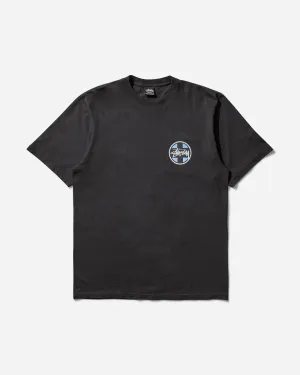 Men's Cross Dot Pigment Dyed T-Shirt Black