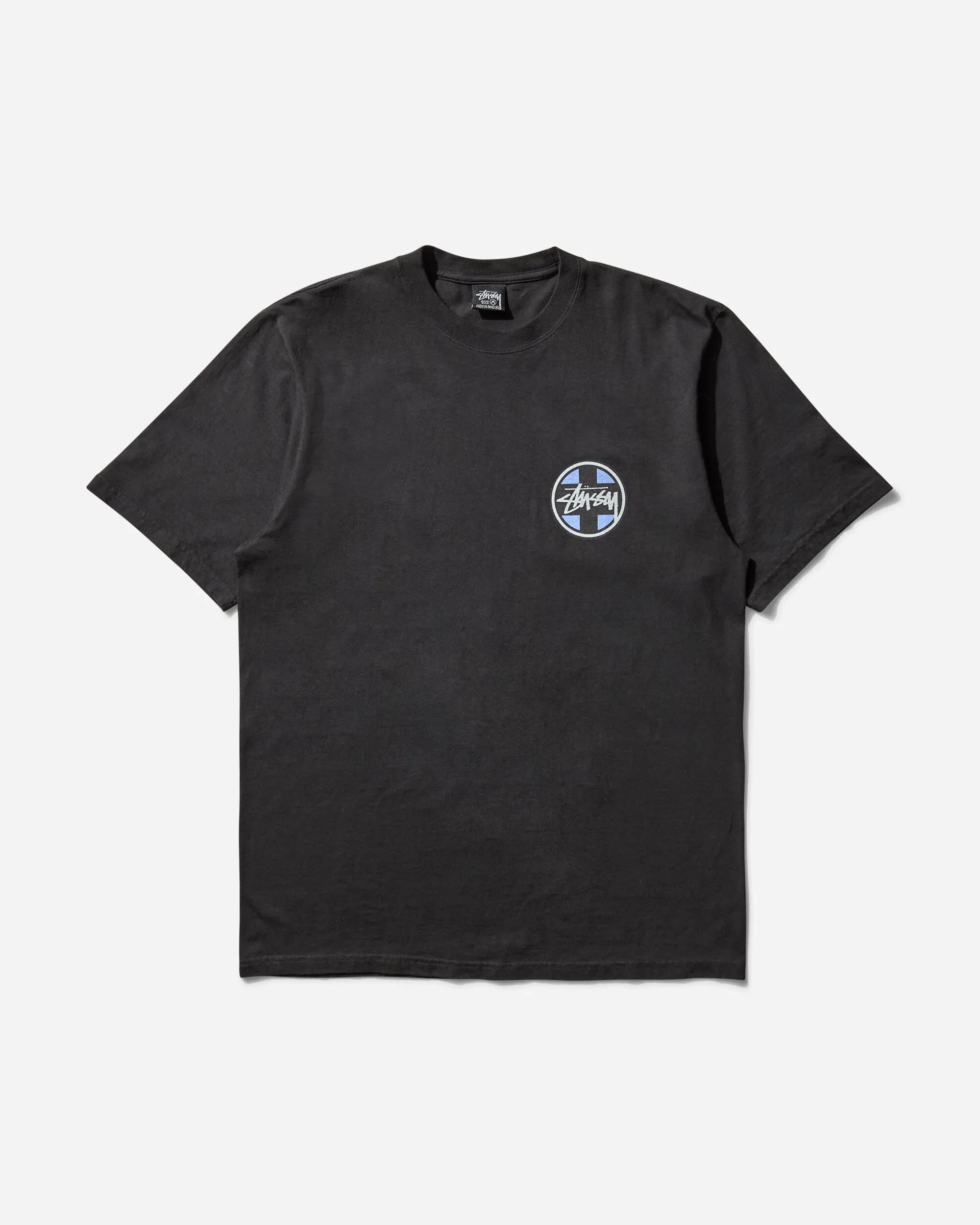 Men's Cross Dot Pigment Dyed T-Shirt Black